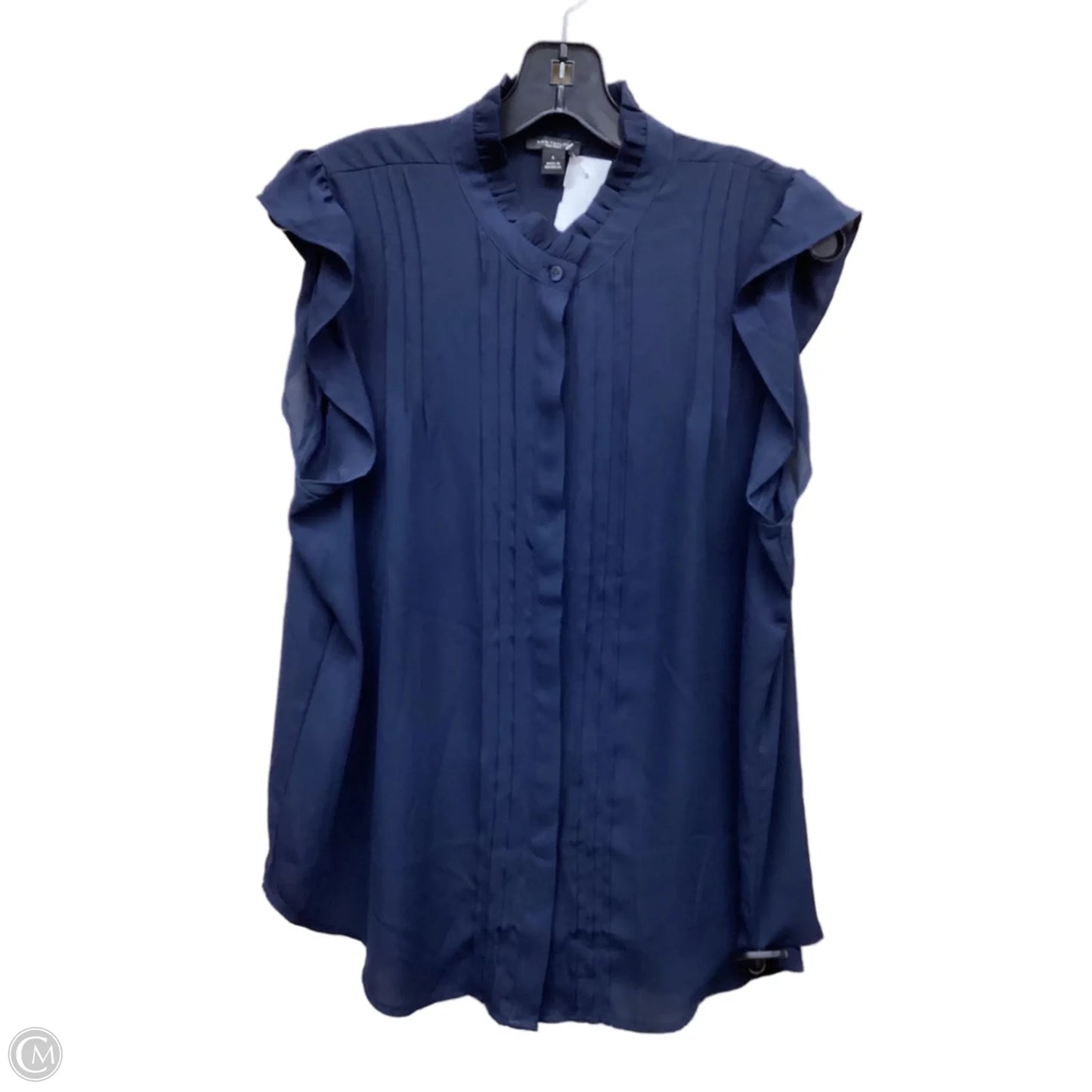 Top Sleeveless By Ann Taylor In Navy, Size: L