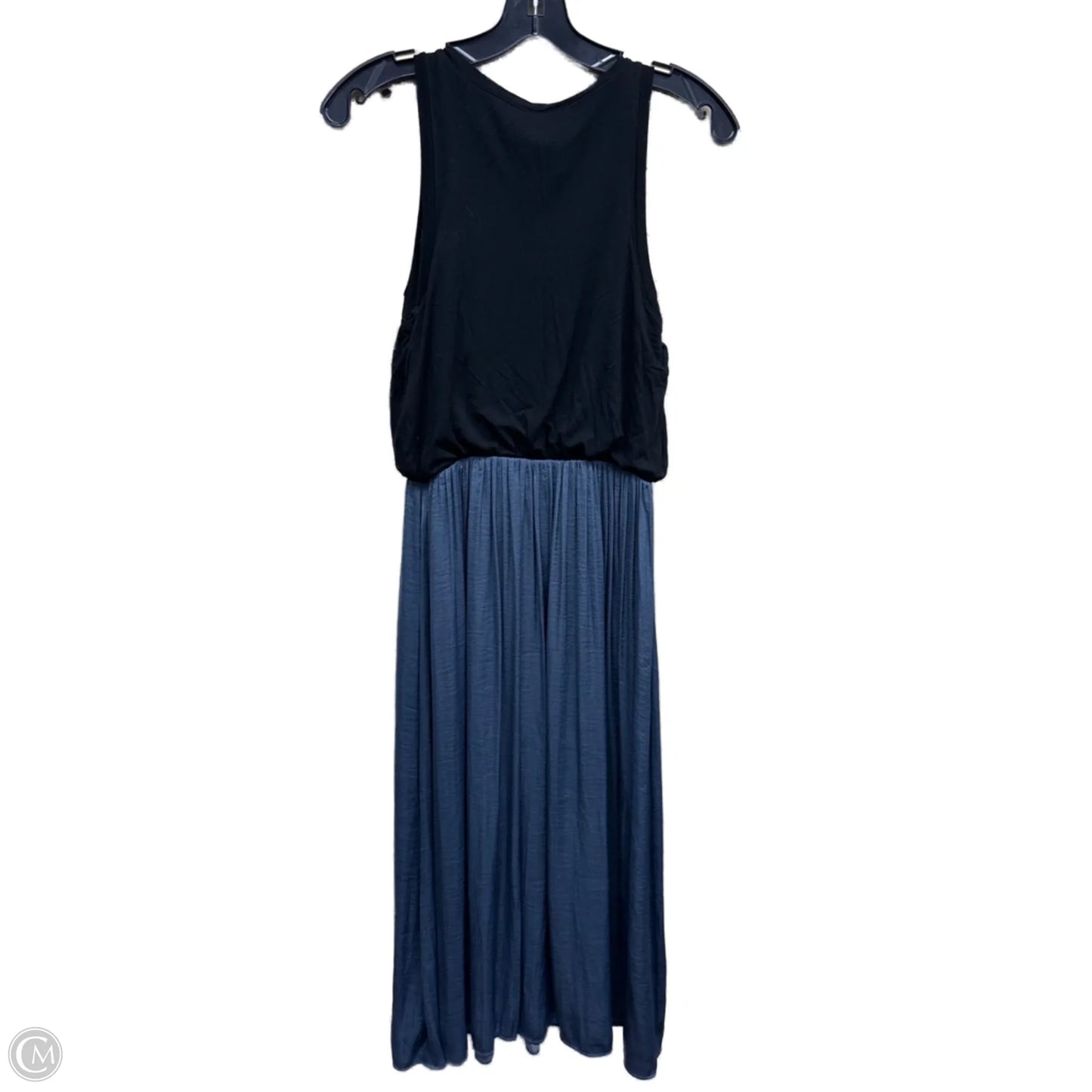 Dress Casual Midi By Loft In Black & Blue, Size: Xs