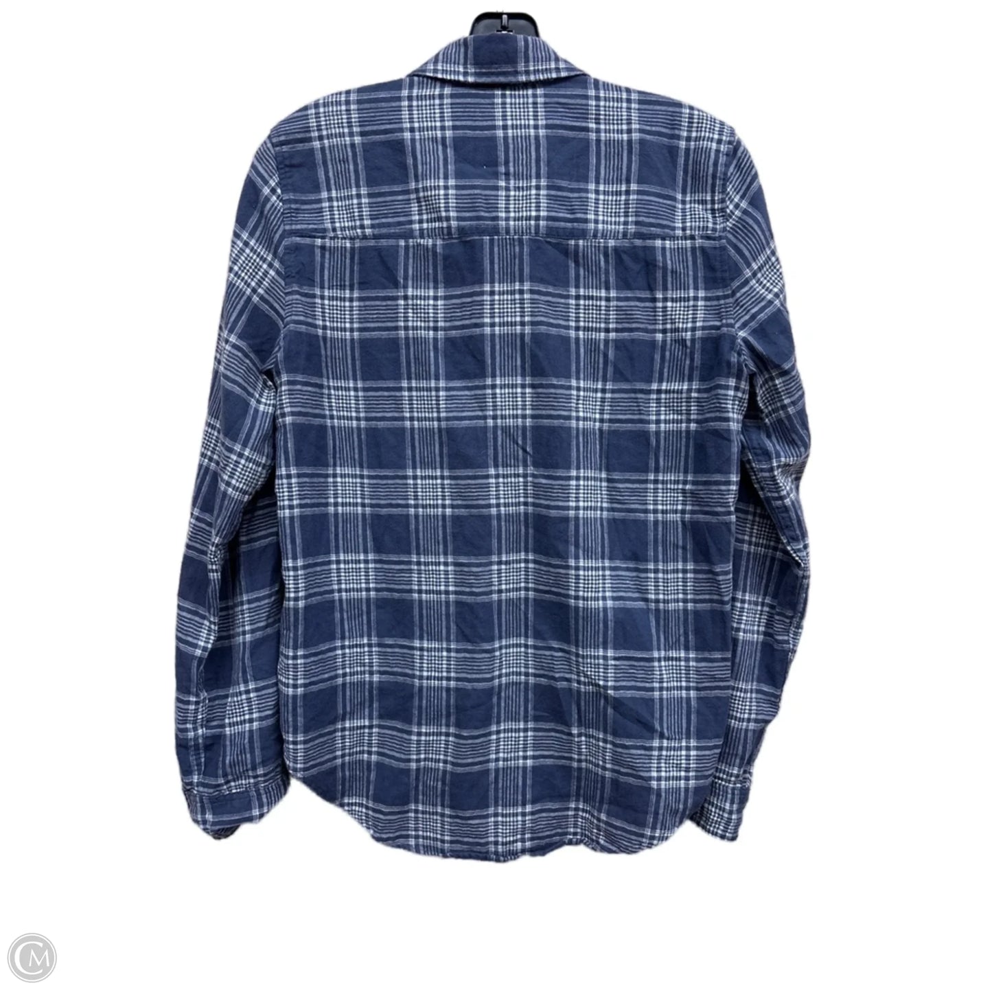 Top Long Sleeve By Abercrombie And Fitch In Plaid Pattern, Size: M