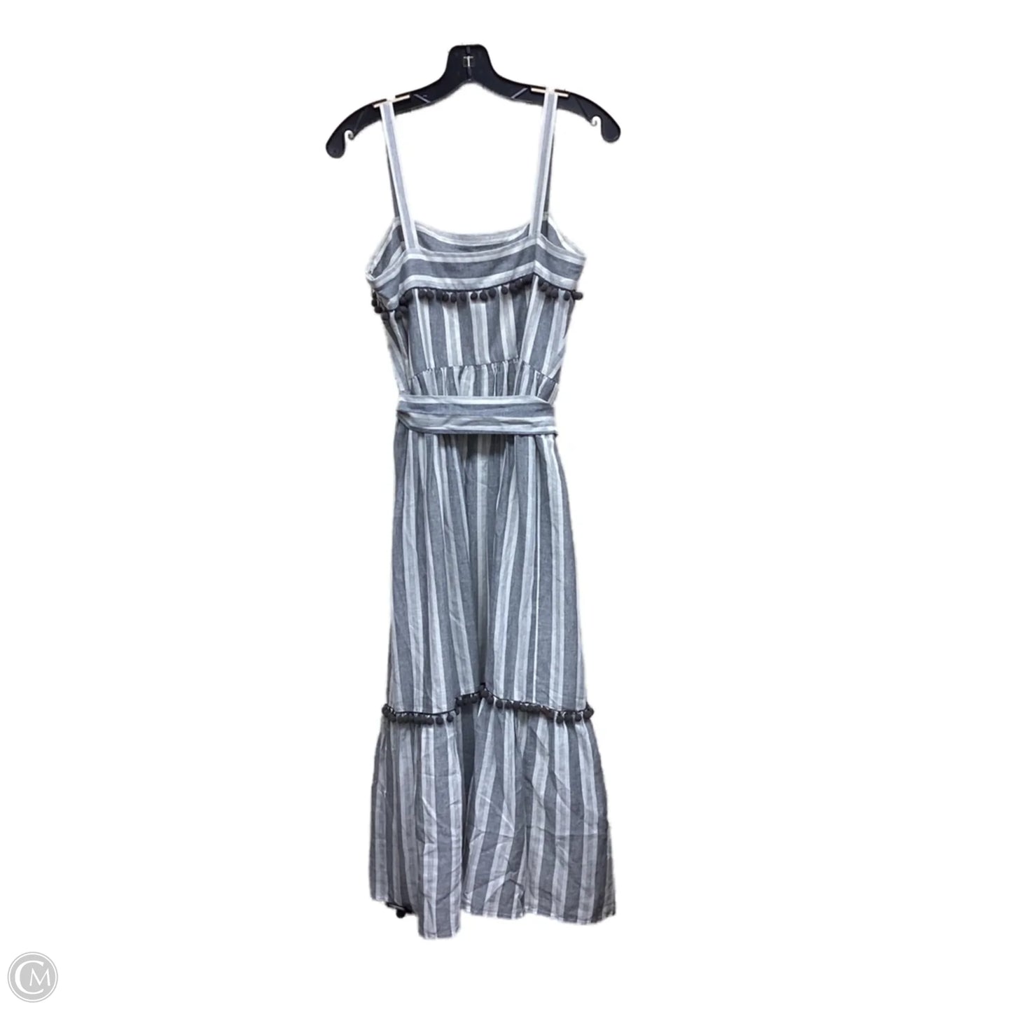 Dress Casual Midi By Maggy London In Striped Pattern, Size: 4