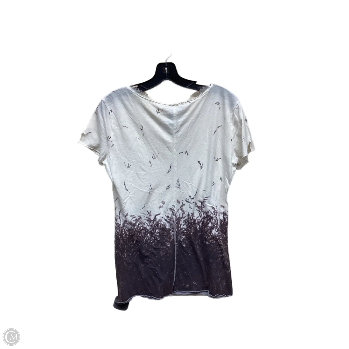 Top Short Sleeve By Banana Republic In Cream, Size: S