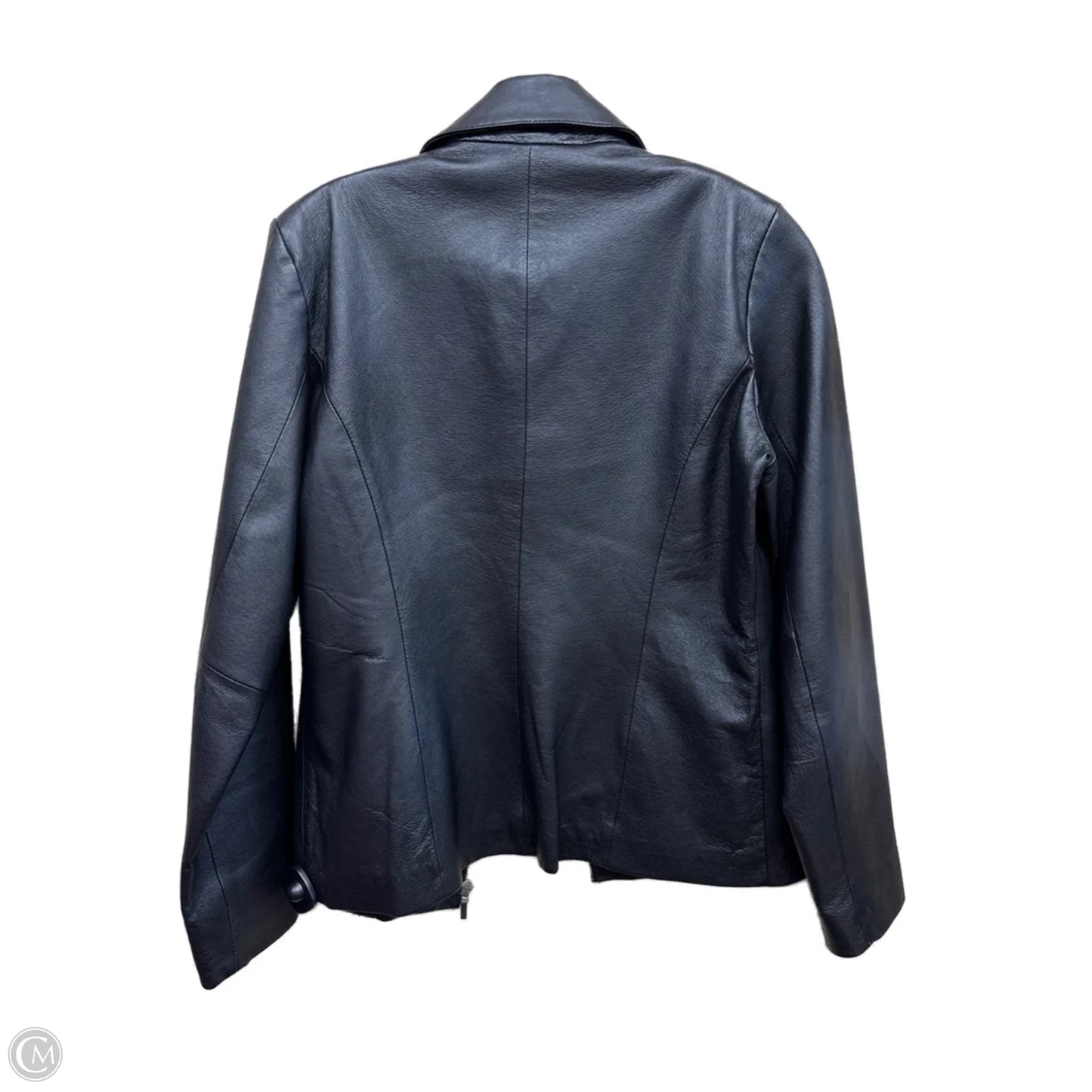 Jacket Leather By George In Black, Size: S