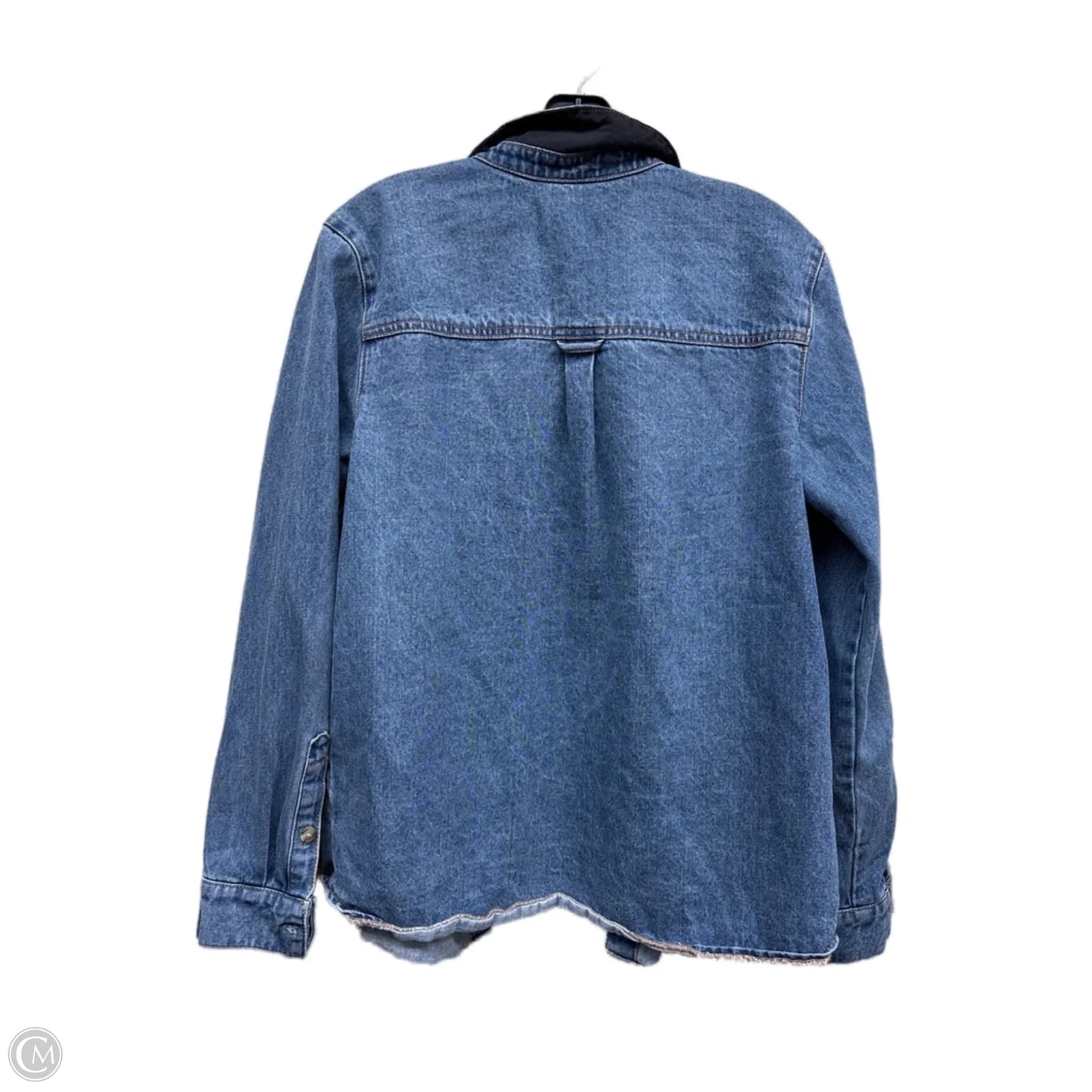 Jacket Shirt By Pacsun In Blue Denim, Size: M