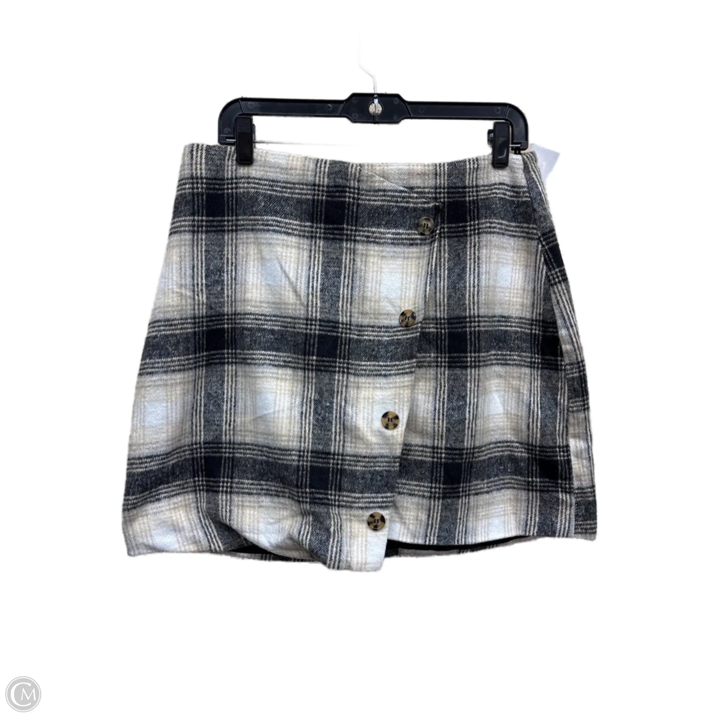 Skirt Mini & Short By Earthbound In Plaid Pattern, Size: L