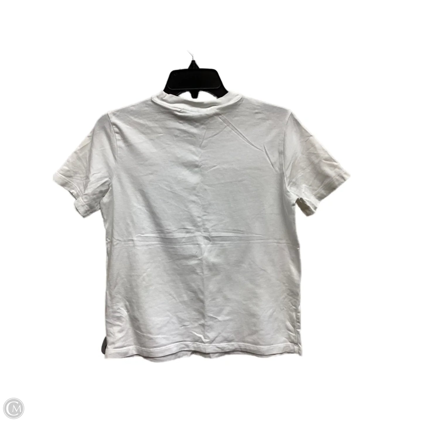 Athletic Top Short Sleeve By Adidas In White, Size: M