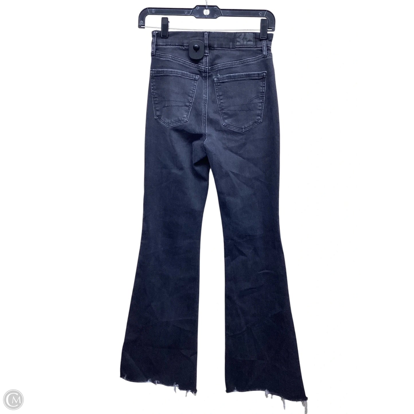 Jeans Boot Cut By American Eagle In Black Denim, Size: 0