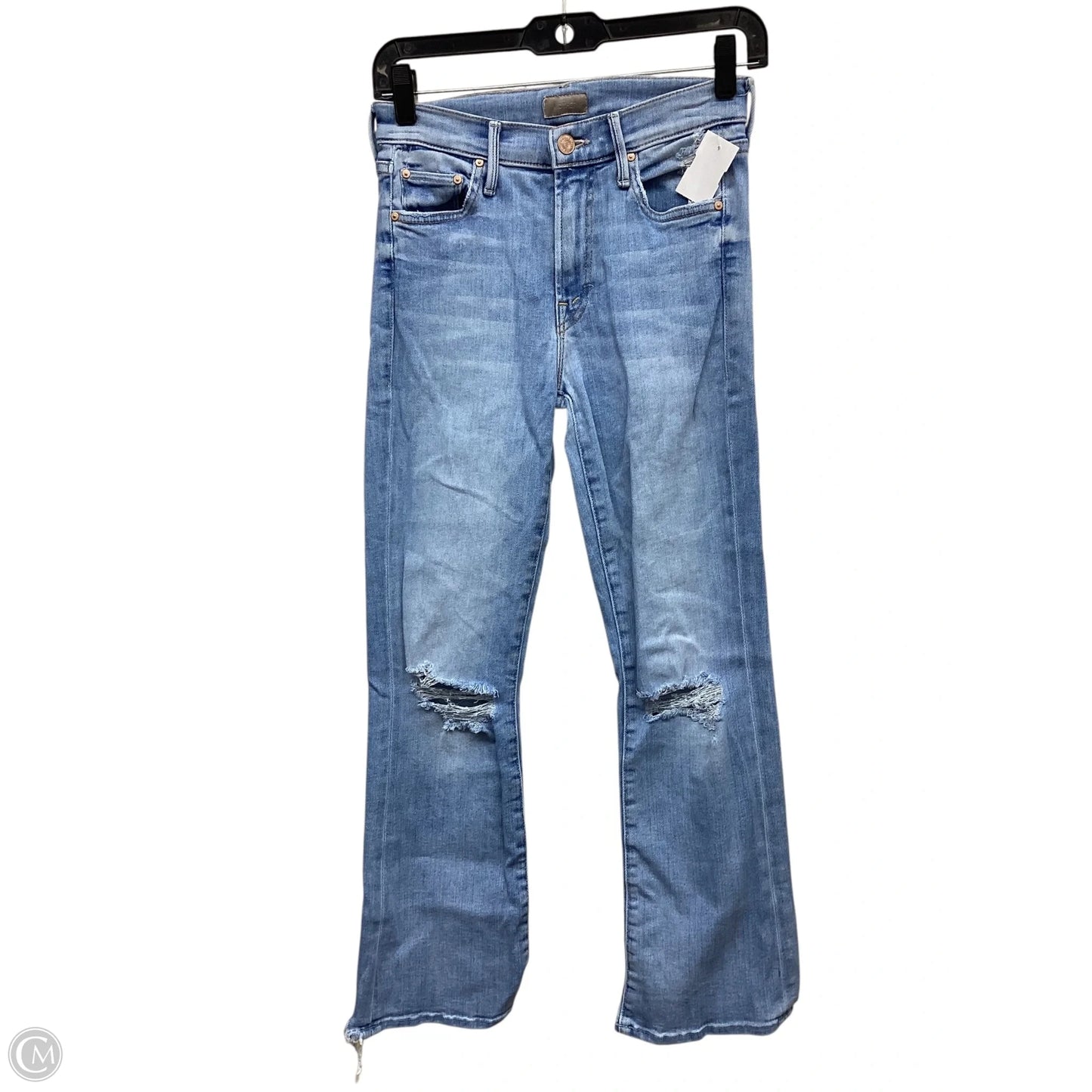 Jeans Straight By Mother Jeans In Blue Denim, Size: 0