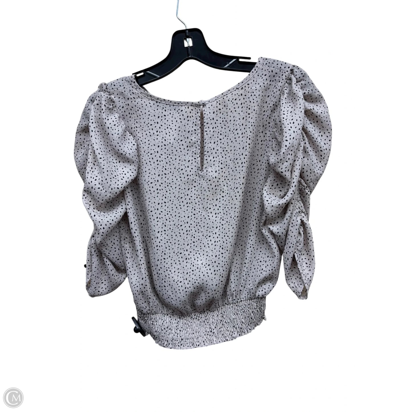 Top 3/4 Sleeve By Paper Crane In Black & Tan, Size: S