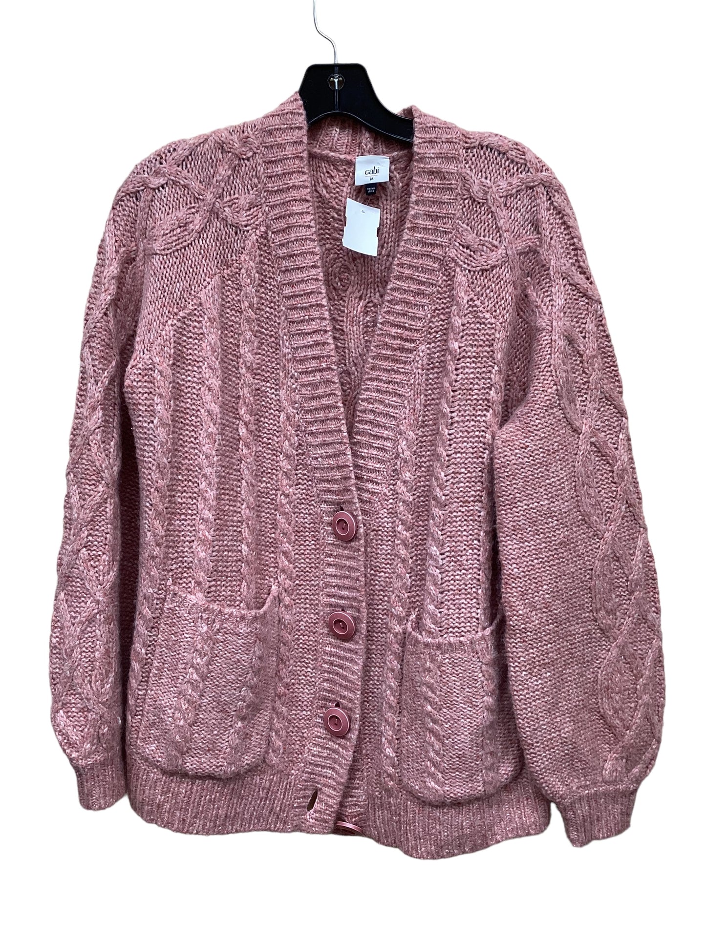 Sweater Cardigan By Cabi In Pink, Size: M