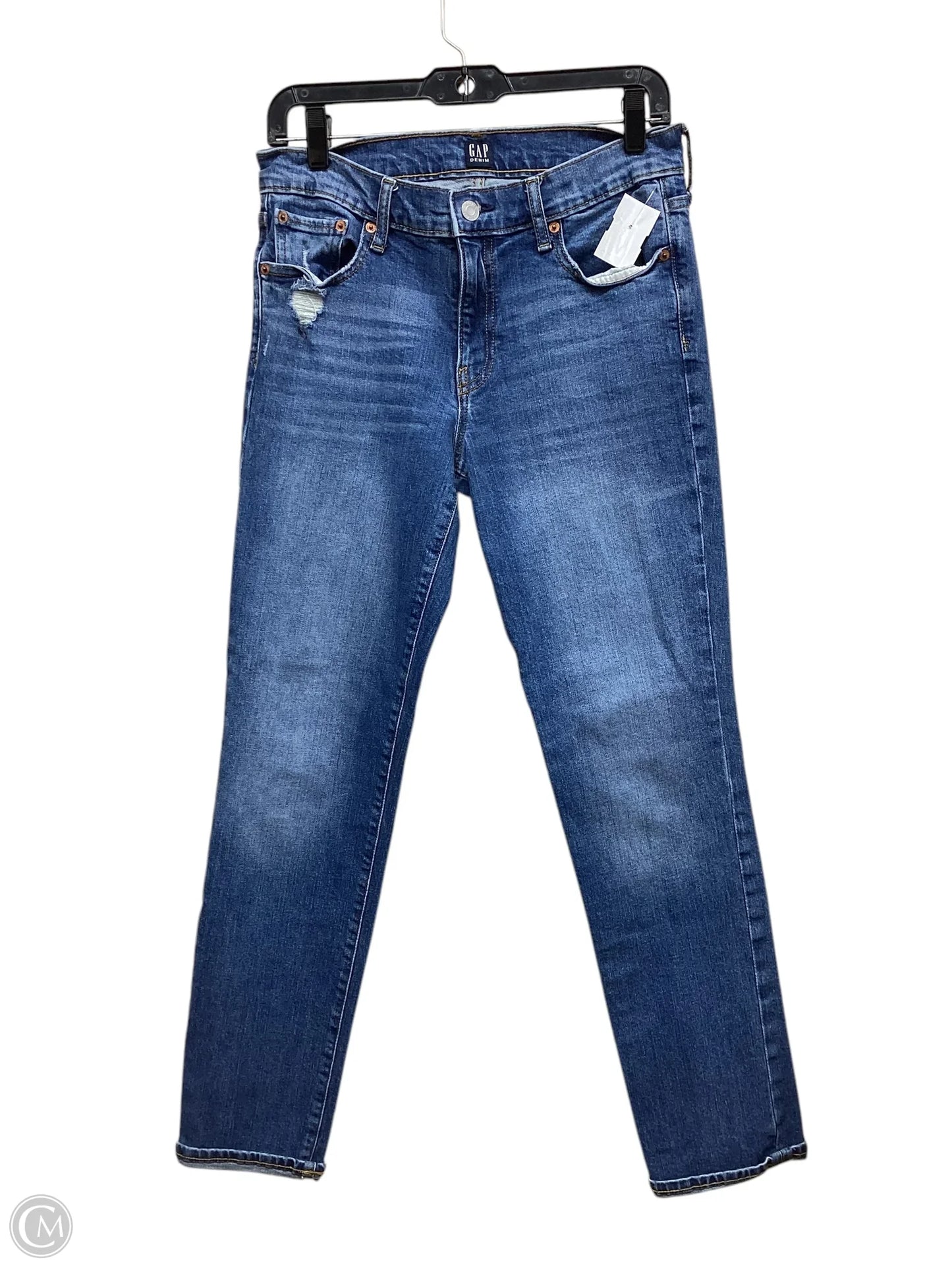 Jeans Straight By Gap In Blue Denim, Size: 6