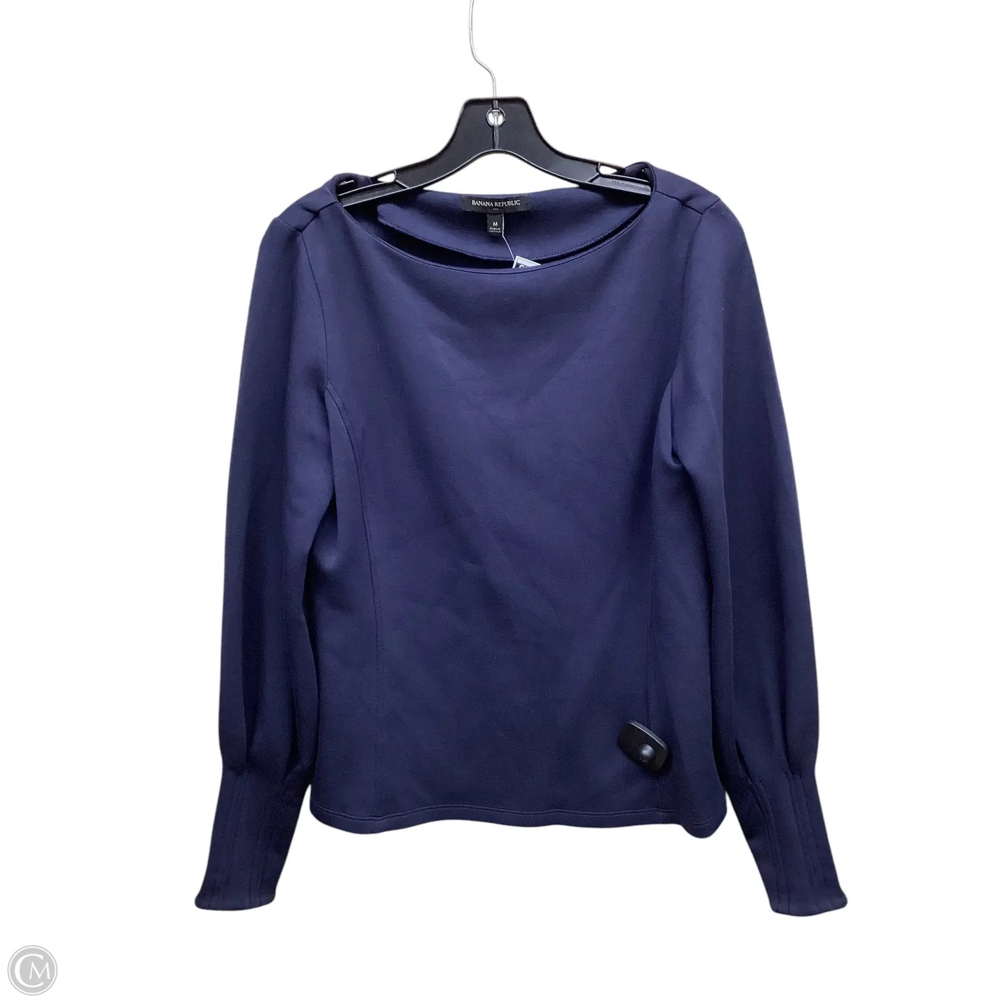 Top Long Sleeve By Banana Republic In Navy, Size: M
