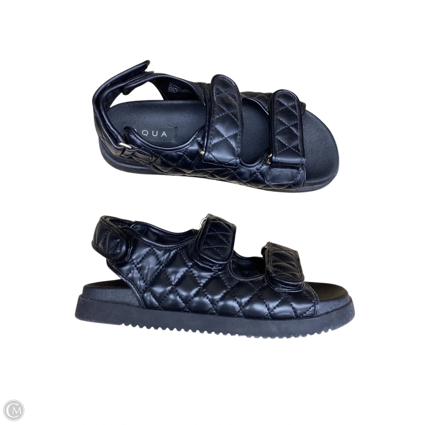 Sandals Flats By Aqua In Black, Size: 8.5