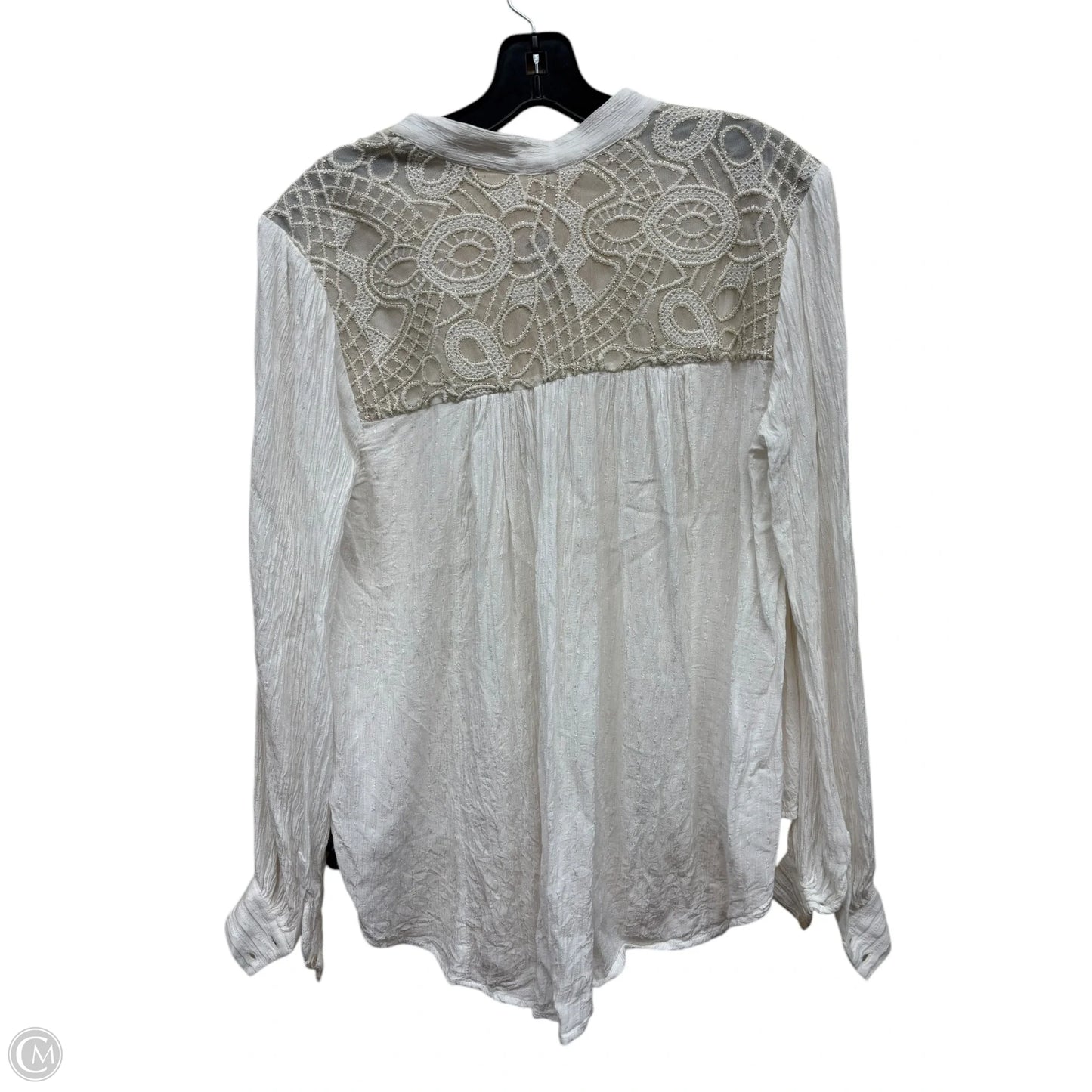 Top Long Sleeve By Fred David In White, Size: S