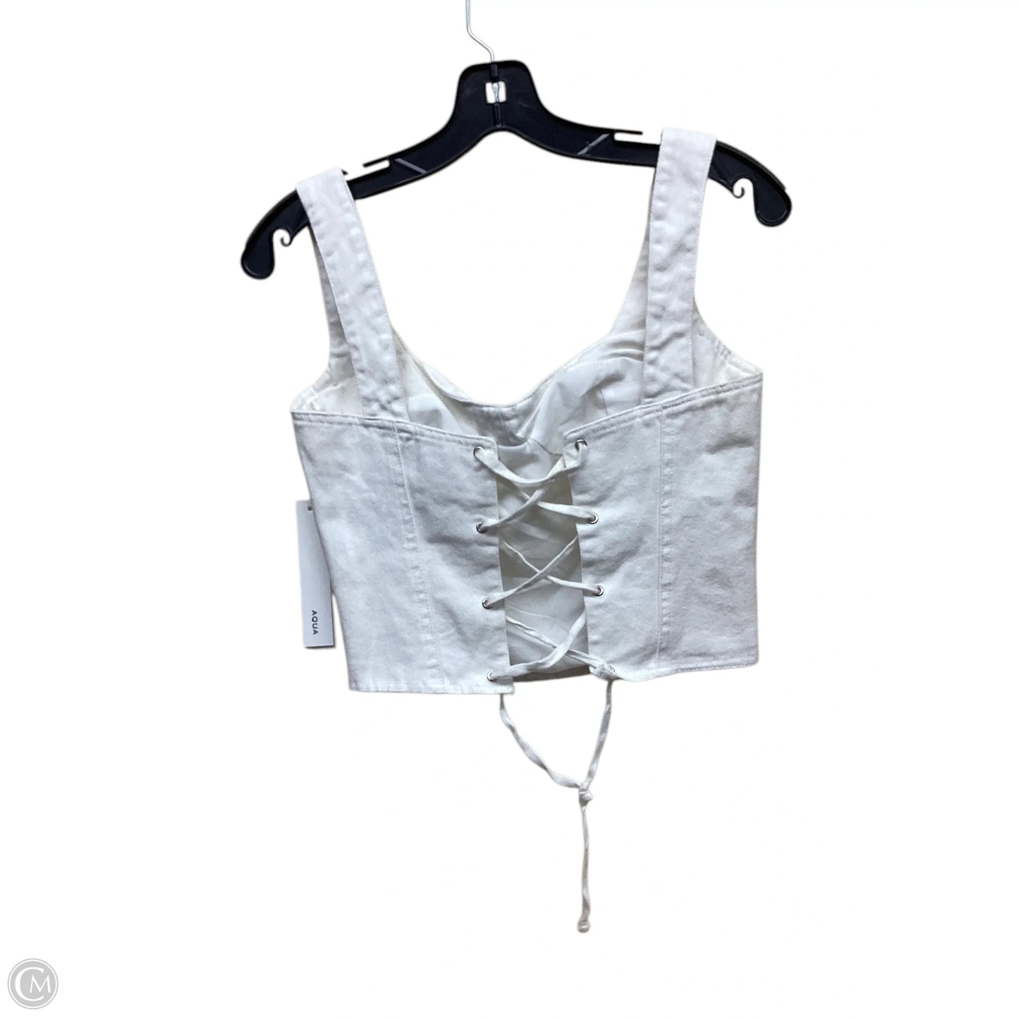 Top Sleeveless By Aqua In White, Size: Xs