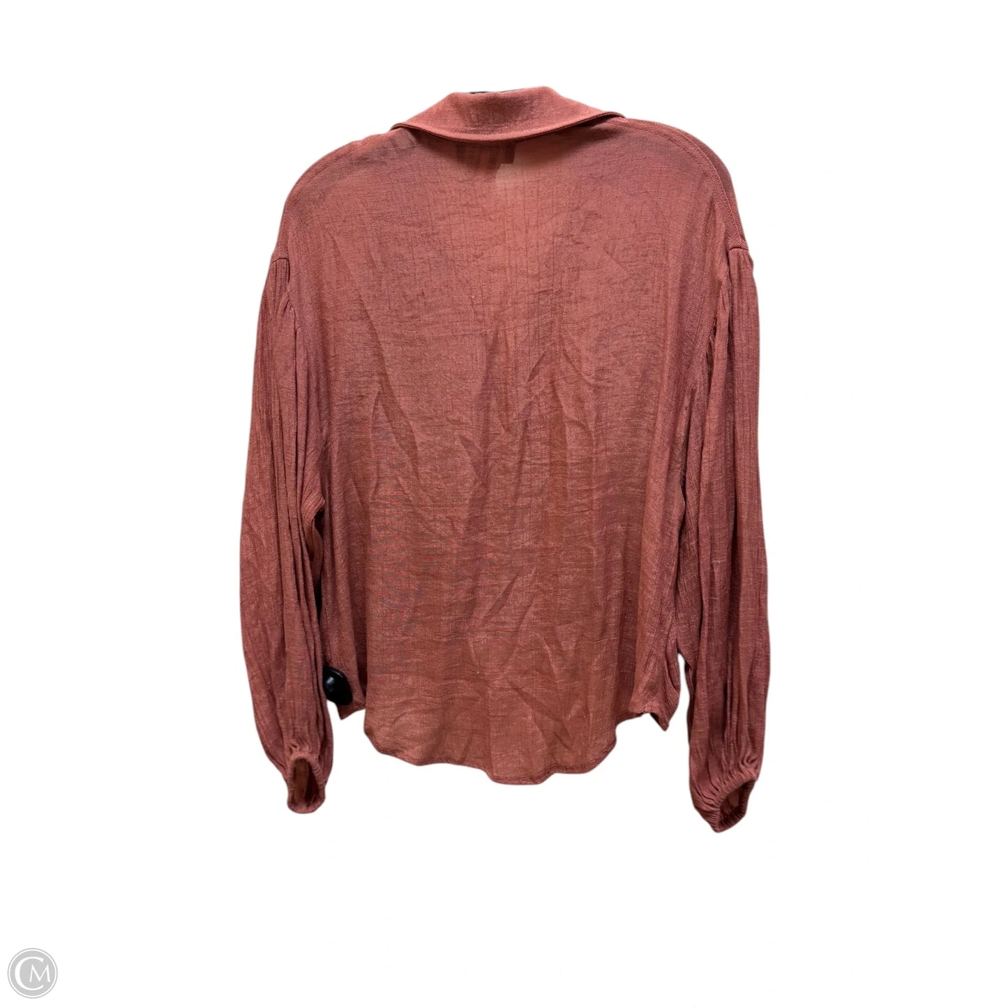 Top Long Sleeve By Aakaa In Orange, Size: S