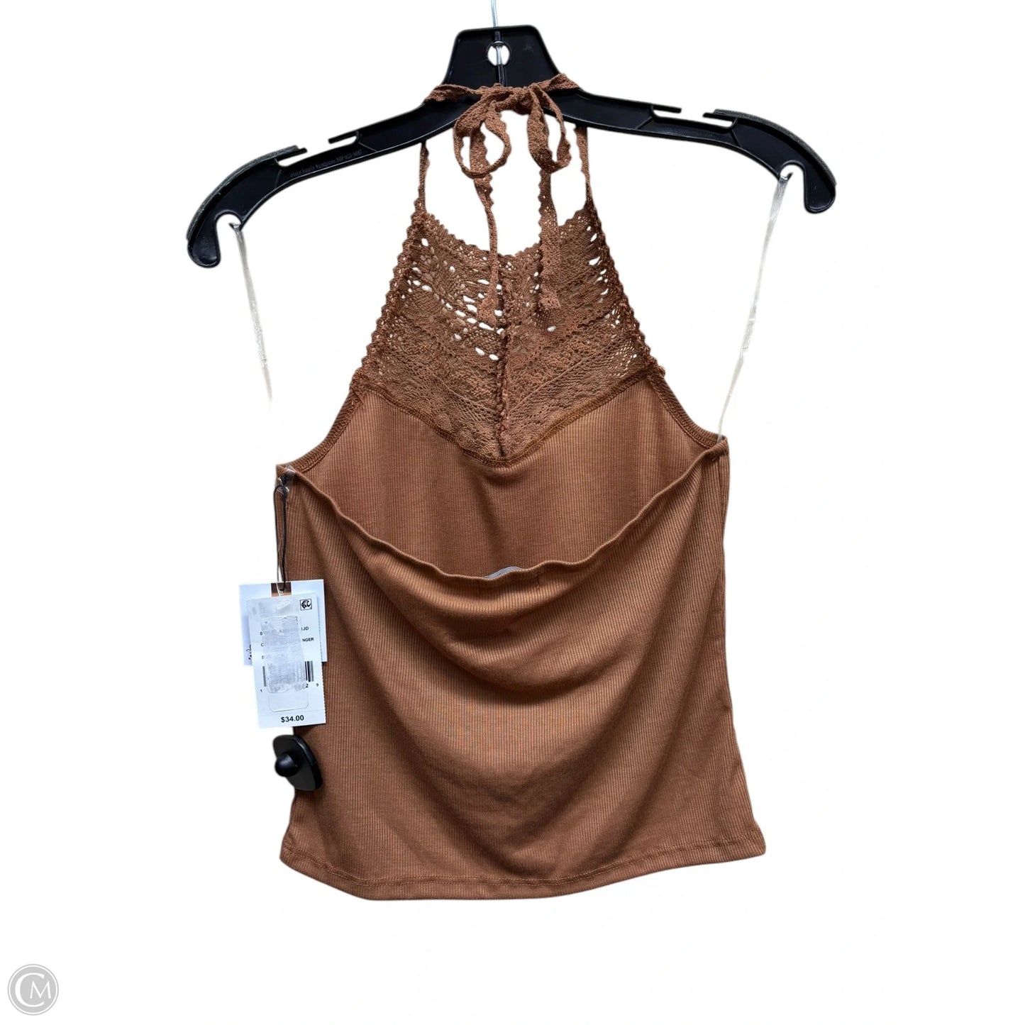 Top Sleeveless By Original Ty Wear In Brown, Size: M