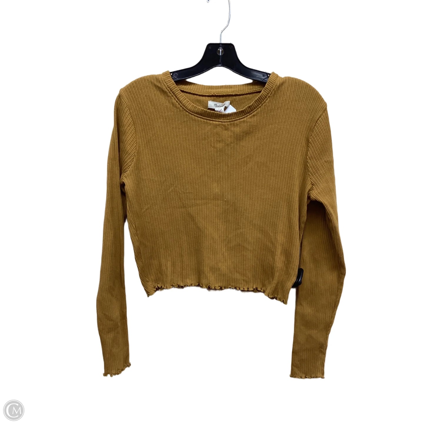 Top Long Sleeve By Madewell In Yellow, Size: L