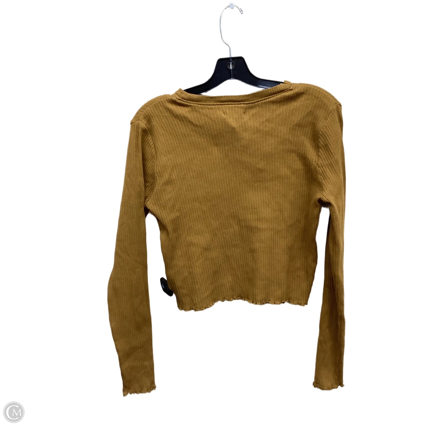 Top Long Sleeve By Madewell In Yellow, Size: L