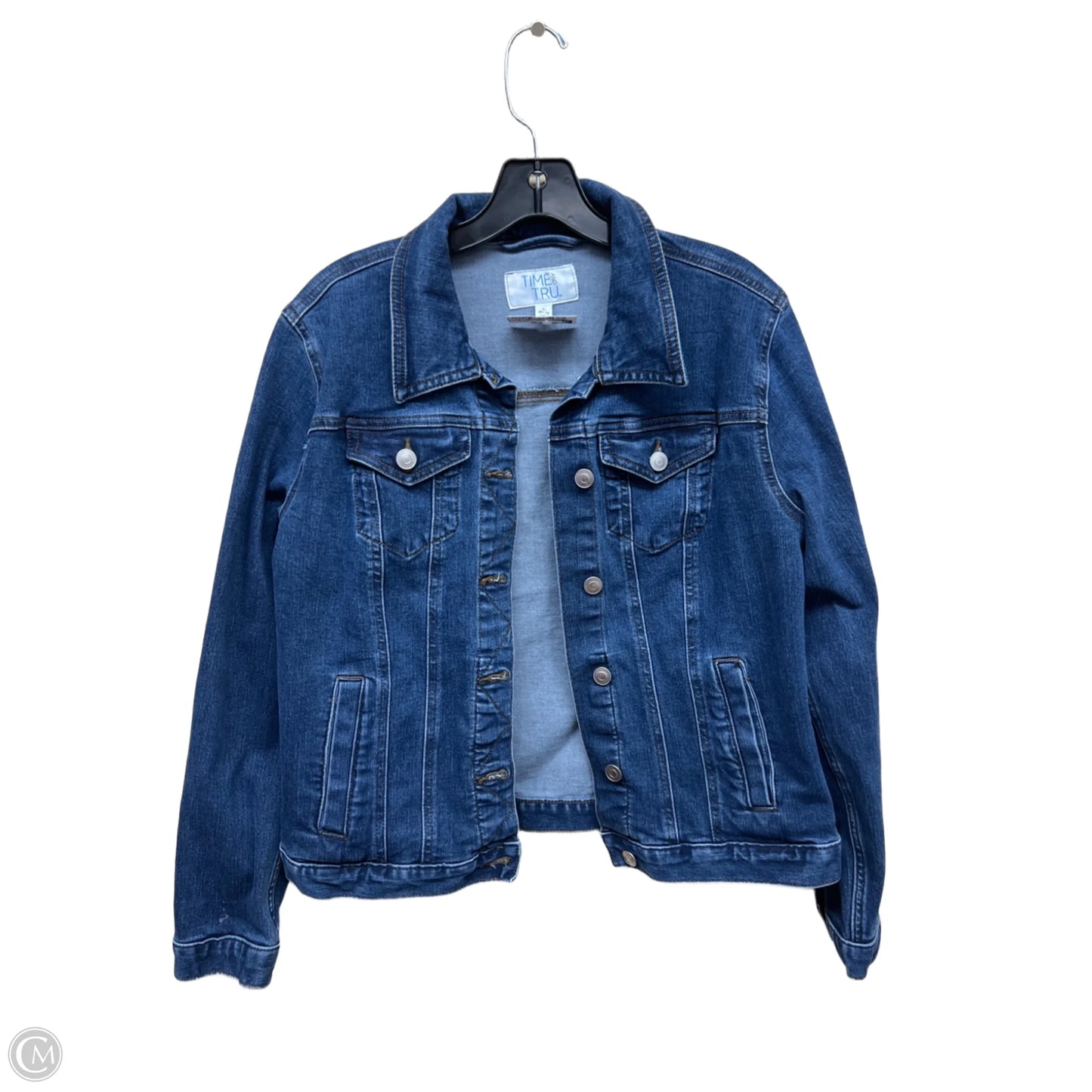 Jacket Denim By Time And Tru In Blue Denim, Size: M