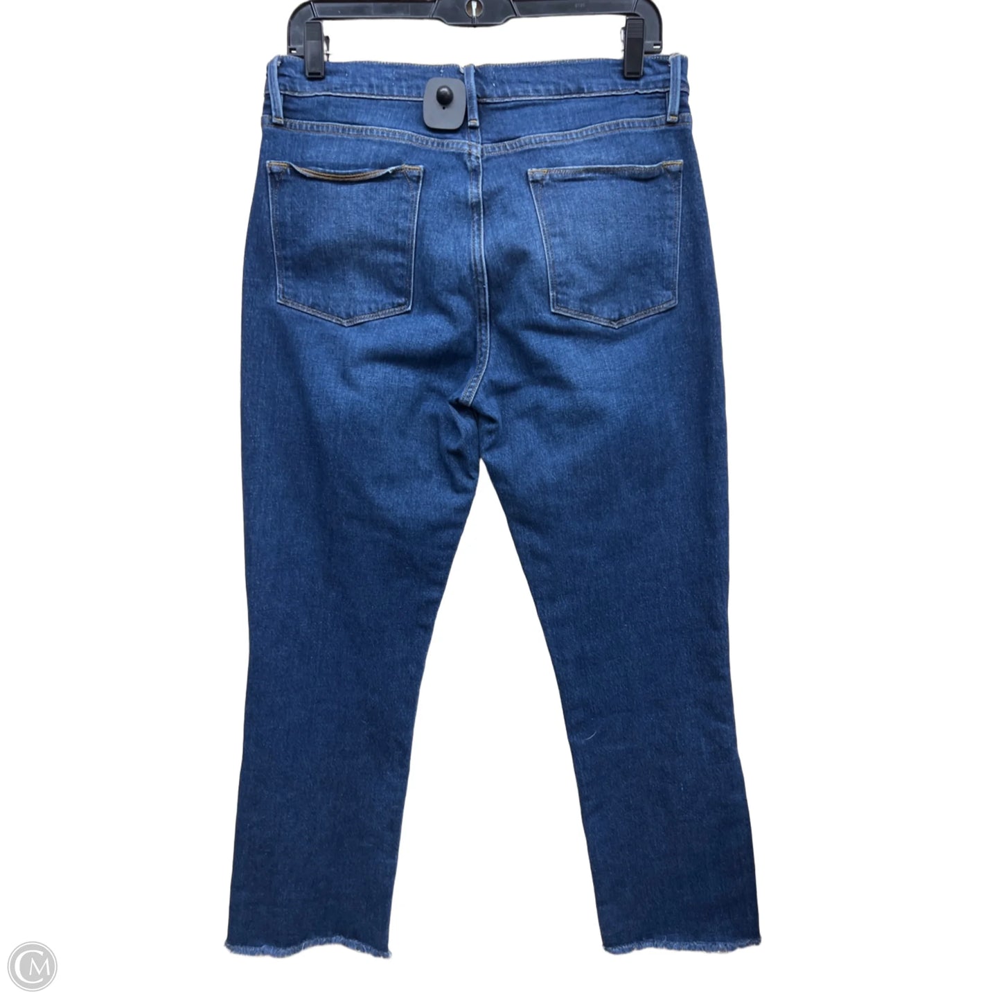 Jeans Straight By Frame In Blue Denim, Size: 10