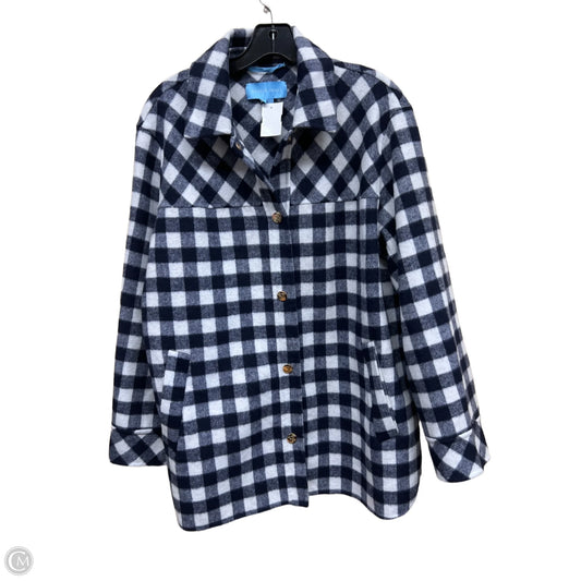 Jacket Shirt By Draper James In Plaid Pattern, Size: L