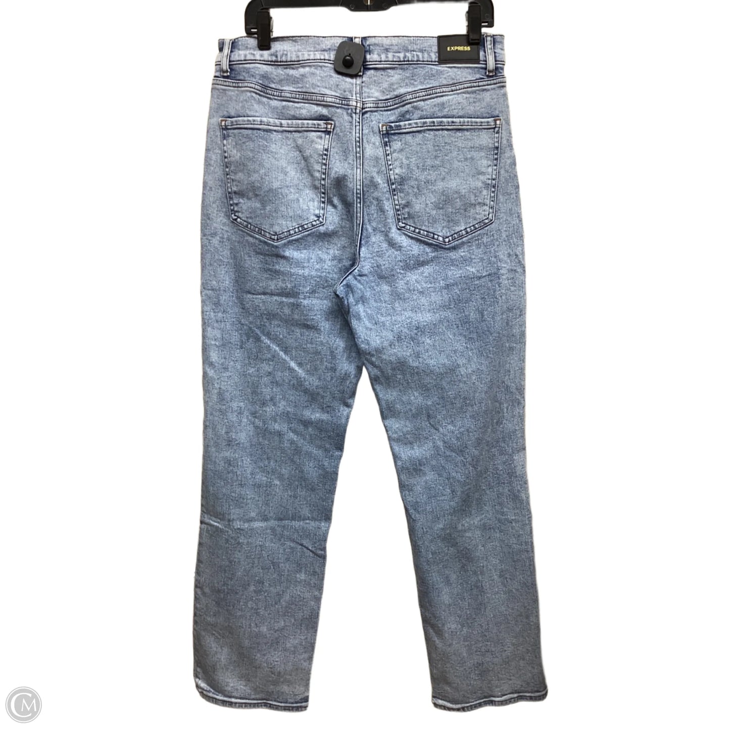 Jeans Straight By Express In Blue Denim, Size: 12