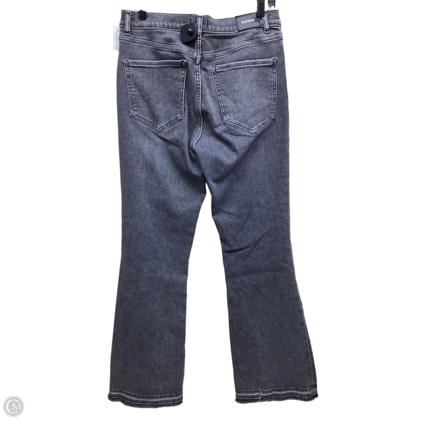 Jeans Straight By Express In Black Denim, Size: 12