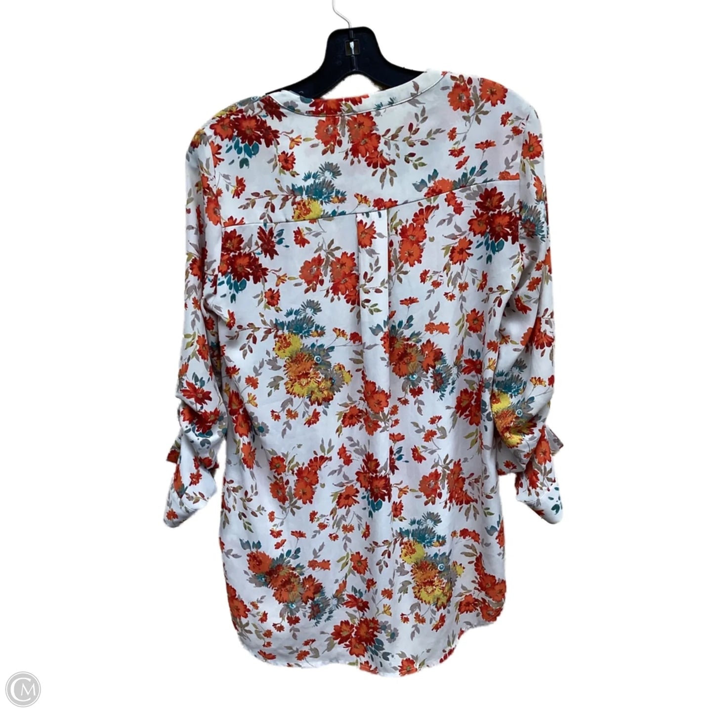 Top Long Sleeve By Pleione In Floral Print, Size: S