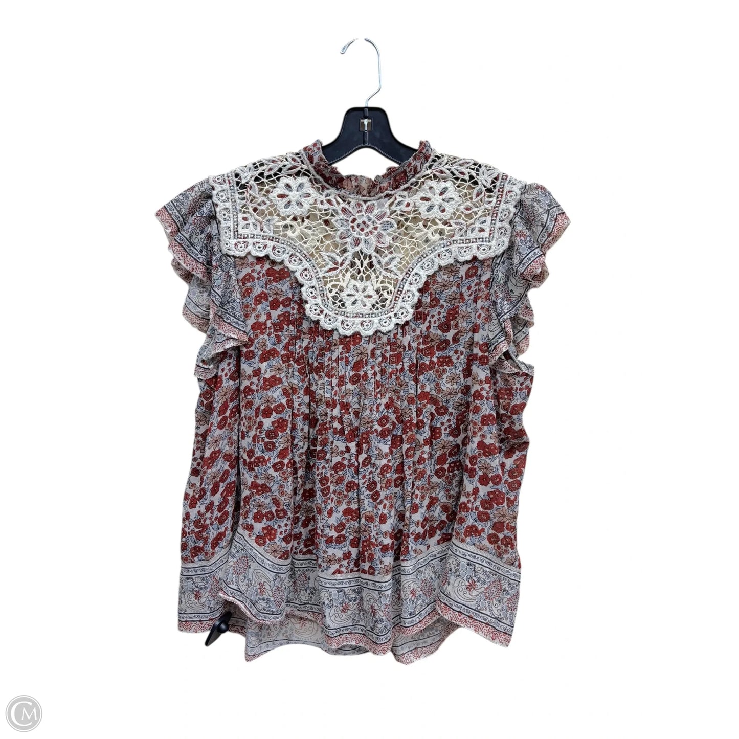Top Short Sleeve By Clothes Mentor In Multi-colored