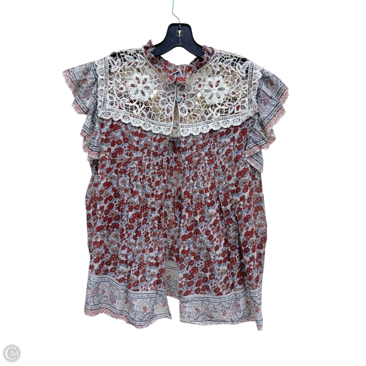 Top Short Sleeve By Clothes Mentor In Multi-colored
