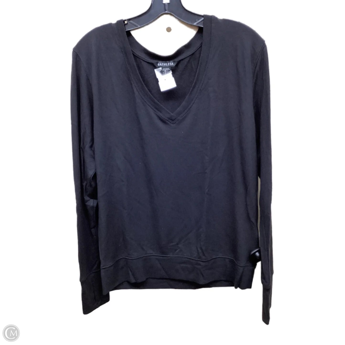 Athletic Top Long Sleeve Crewneck By Athleta In Black, Size: S