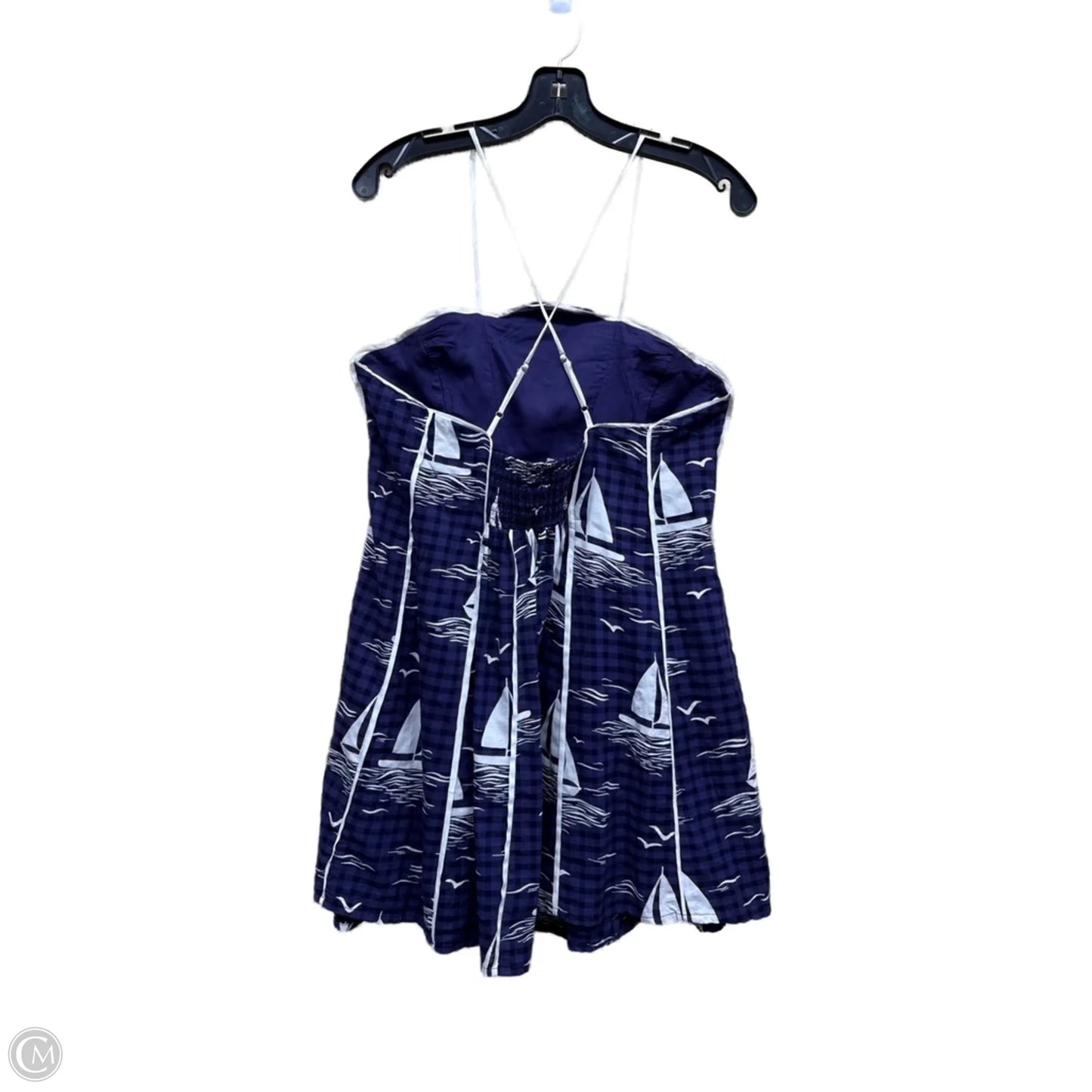 Dress Casual Short By Clothes Mentor In Blue & White, Size: M