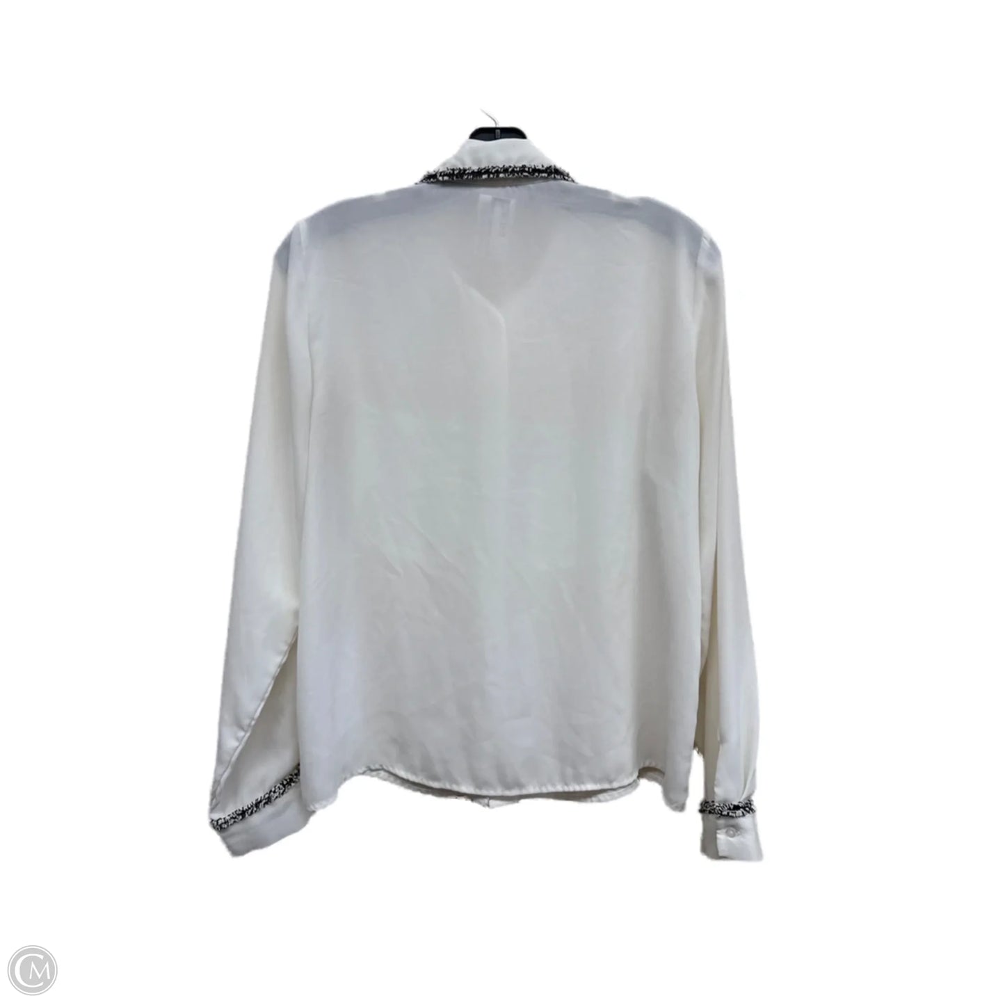 Top Long Sleeve By Zara In White, Size: M