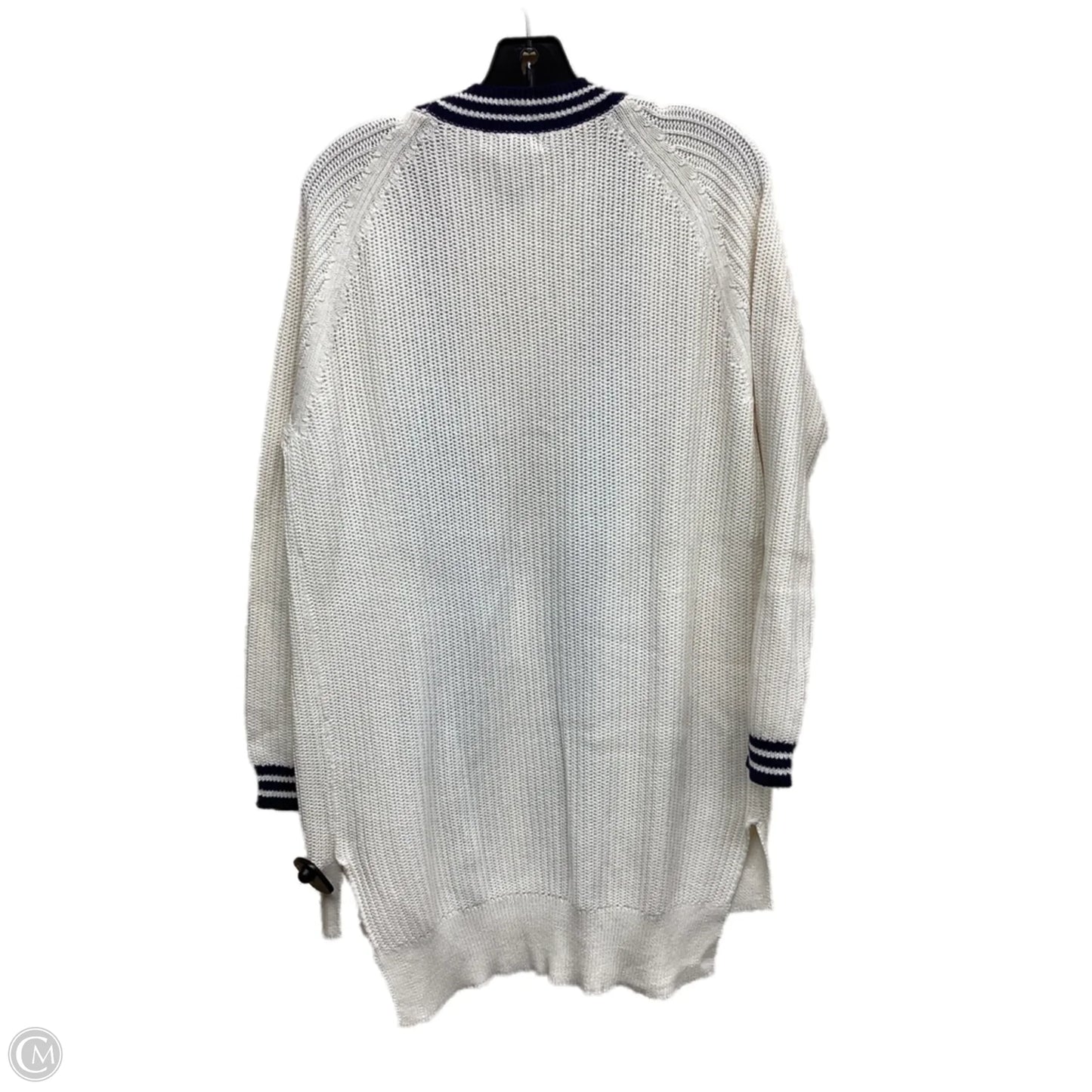Sweater Cardigan By Trouve In Blue & White, Size: S