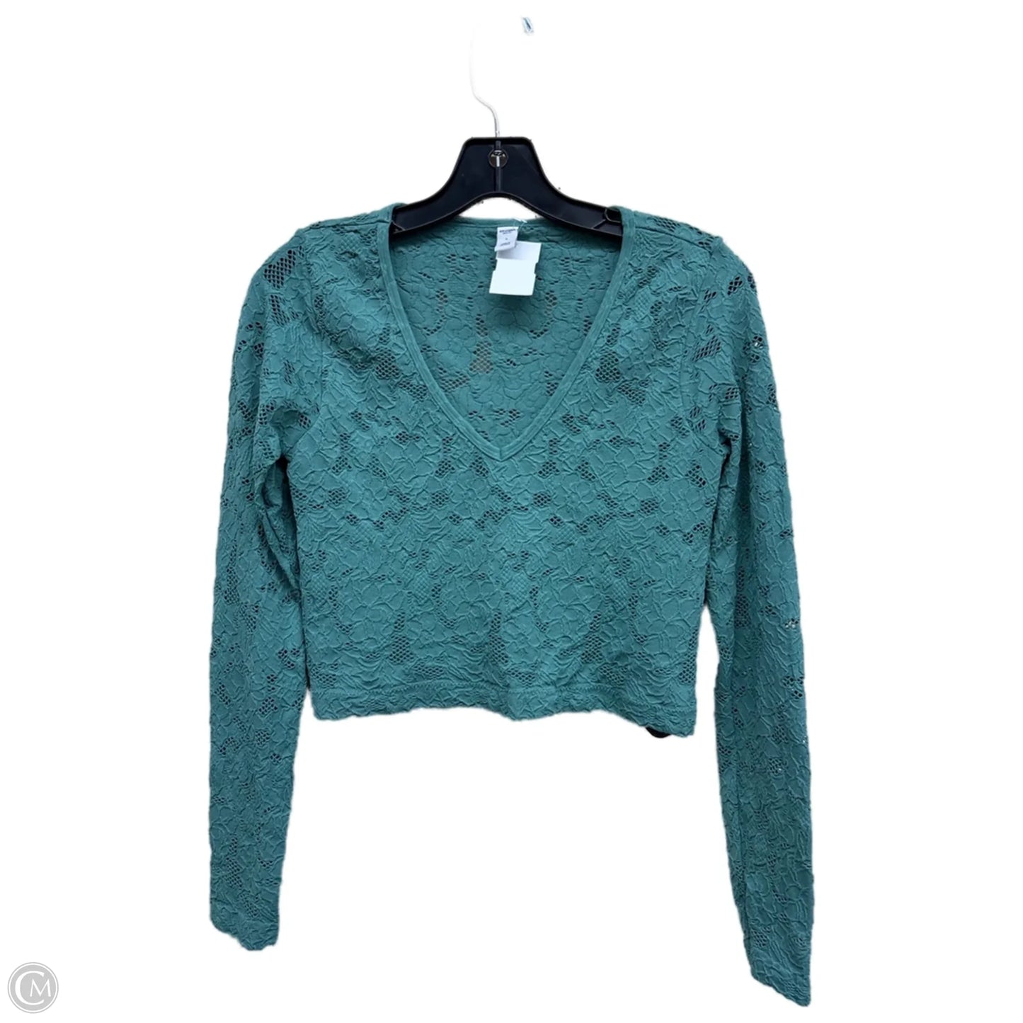 Top Long Sleeve By Arizona In Green, Size: L