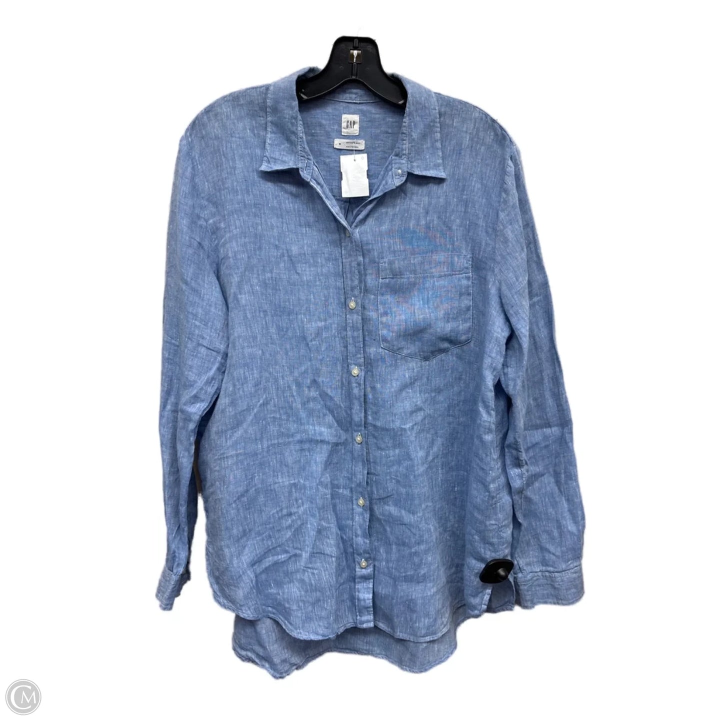 Top Long Sleeve By Gap In Blue, Size: M