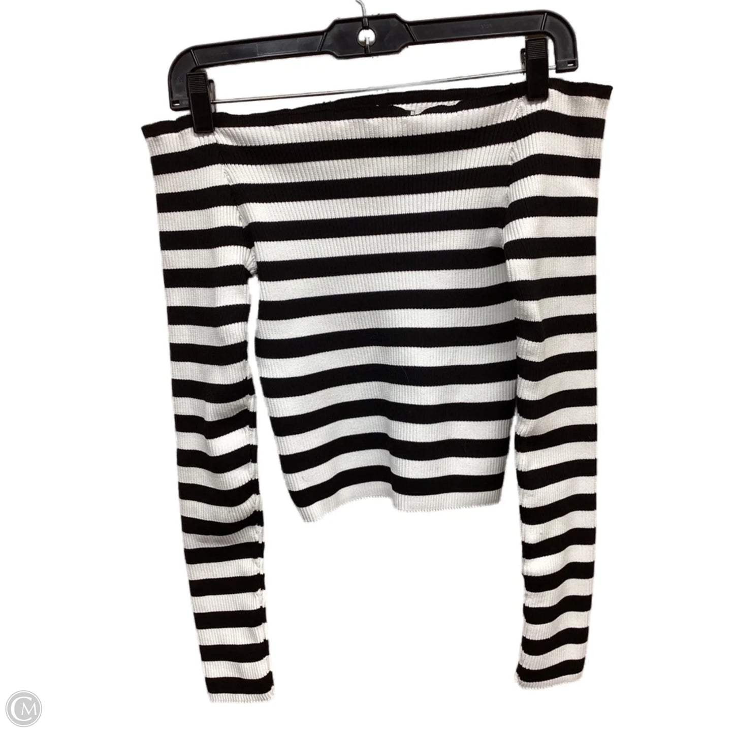 Top Long Sleeve By Silence And Noise In Striped Pattern, Size: M
