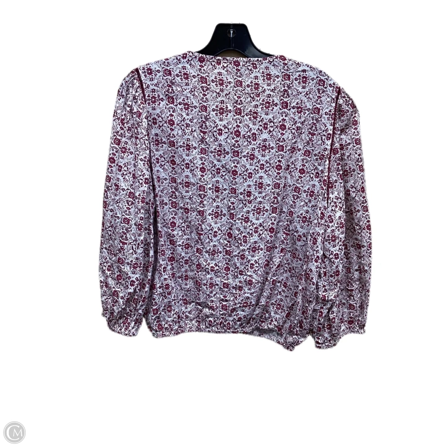 Top Long Sleeve By Lucky Brand In Red & White, Size: S