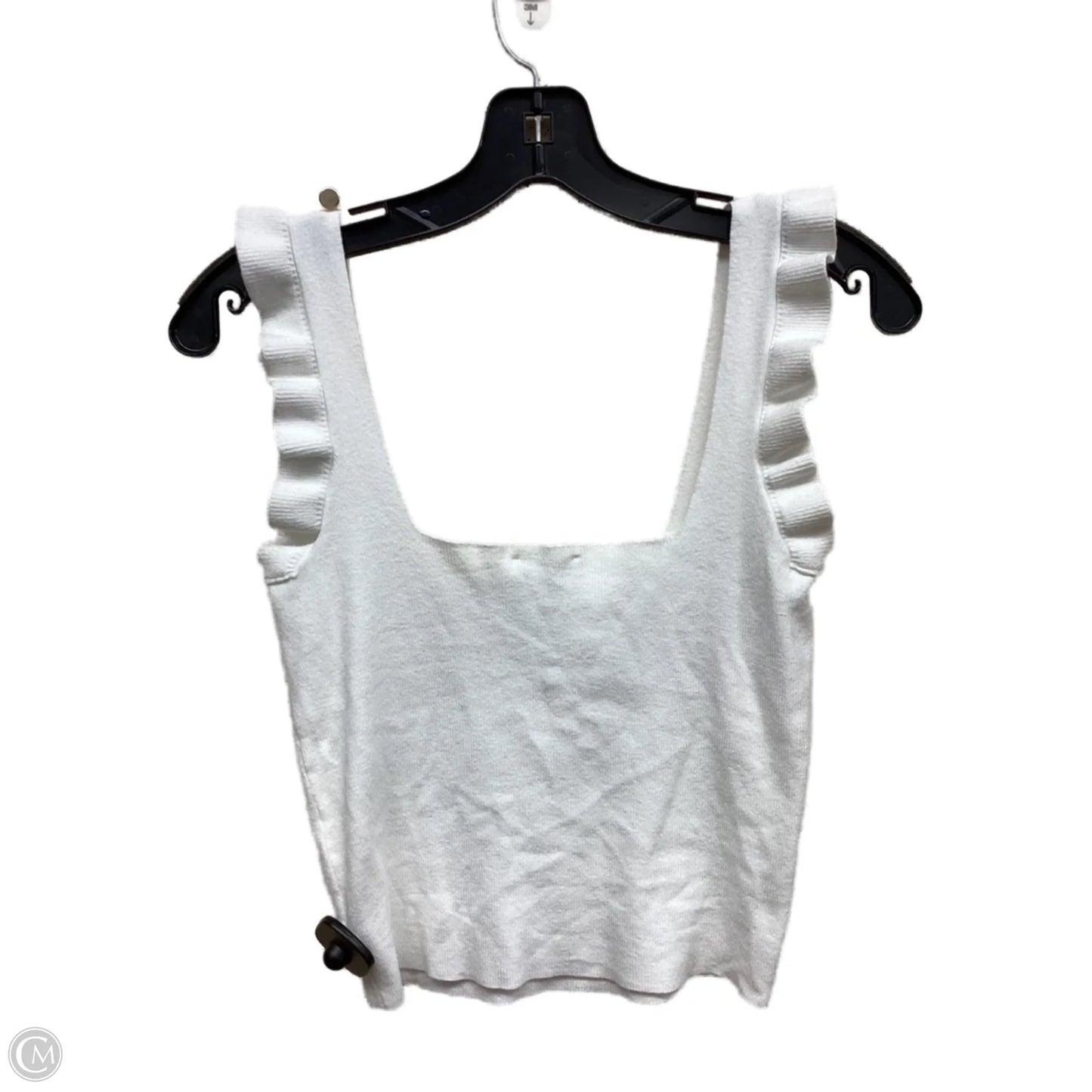 Top Sleeveless By Clothes Mentor In White
