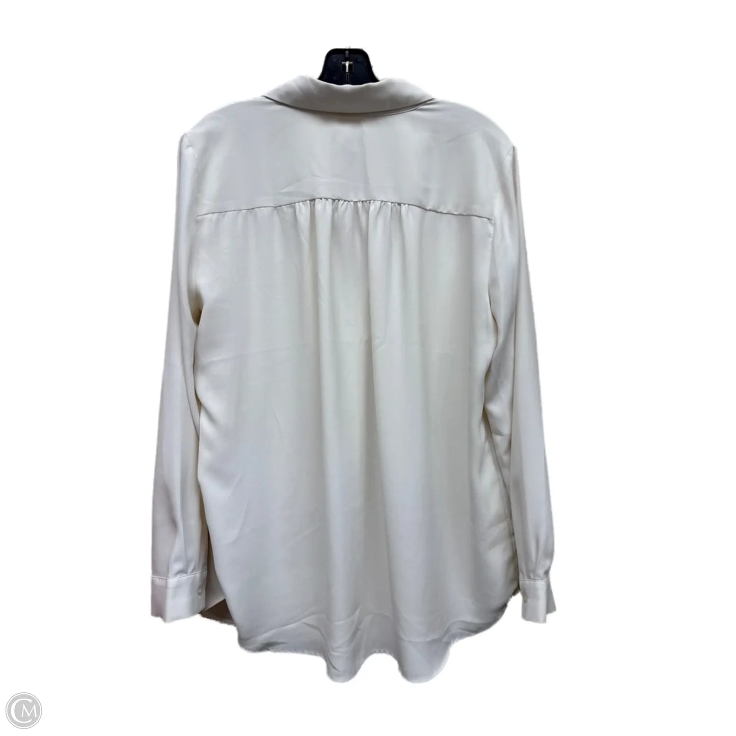 Top Long Sleeve By Ann Taylor In White, Size: L
