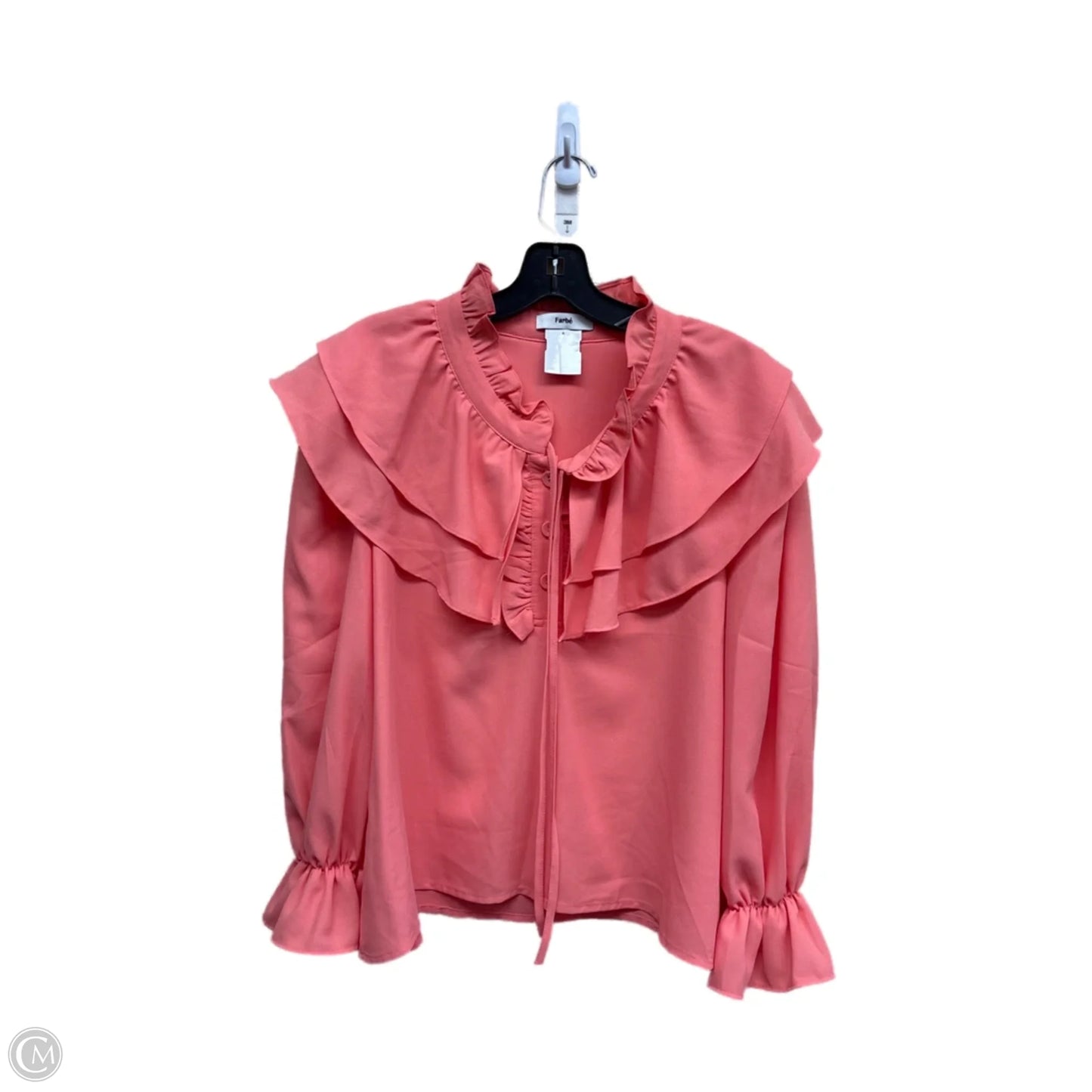 Top Long Sleeve By Clothes Mentor In Coral