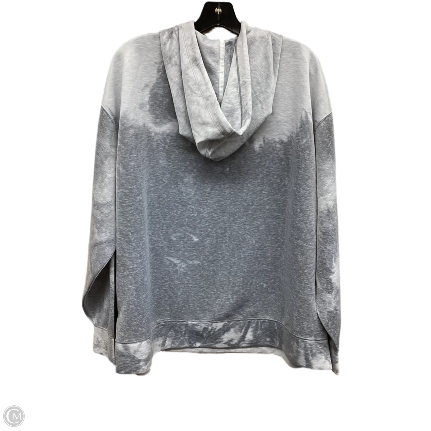 Athletic Sweatshirt Hoodie By Nike In Grey, Size: 1x