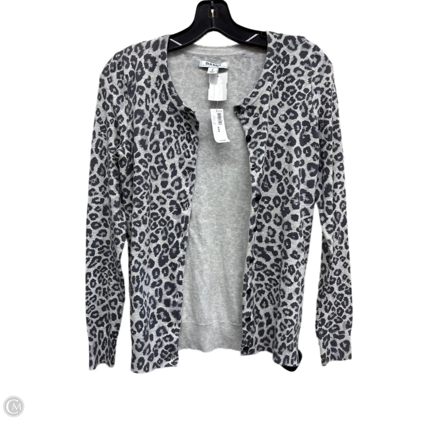 Sweater Cardigan By Old Navy In Animal Print, Size: M