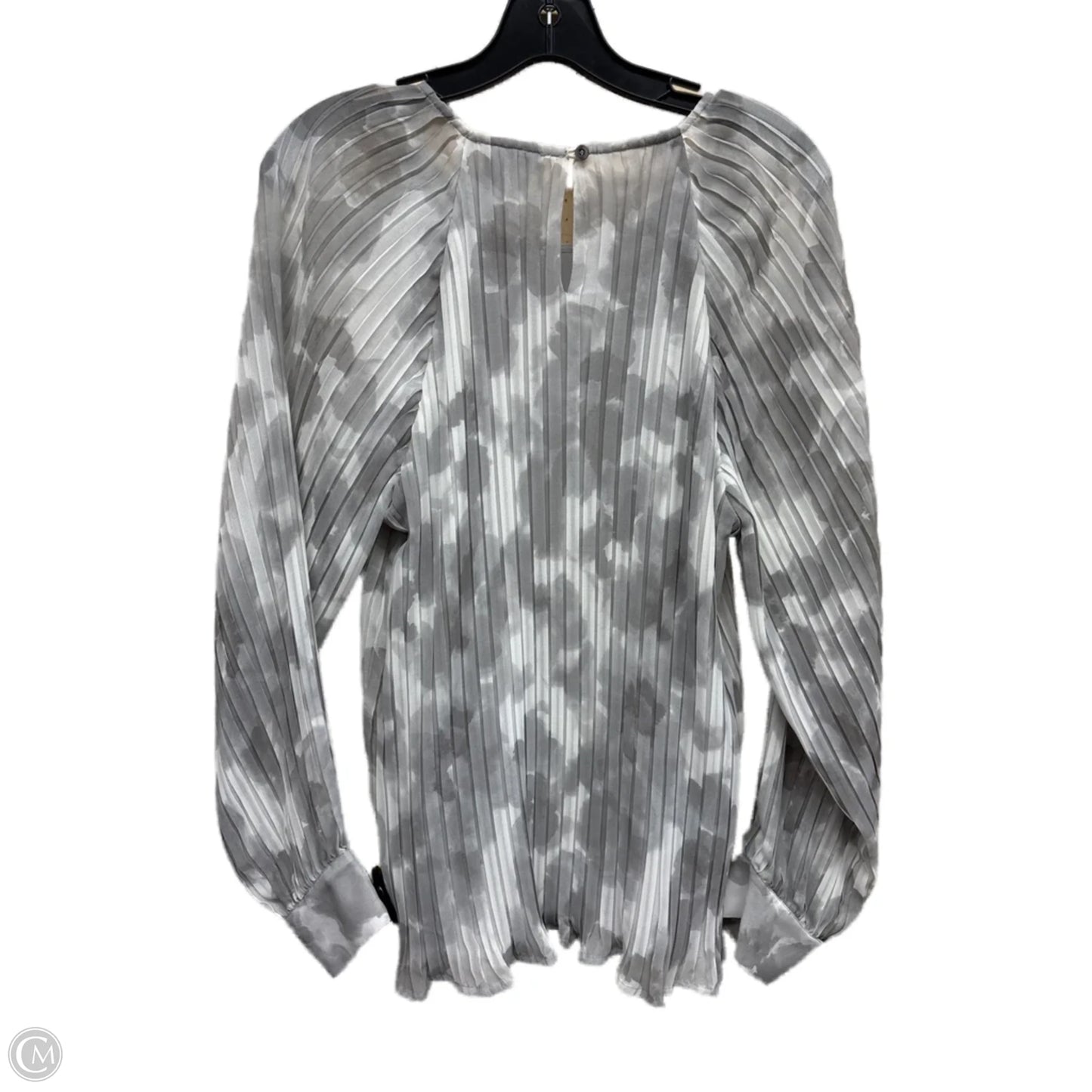 Top Long Sleeve By Calvin Klein In Grey, Size: L