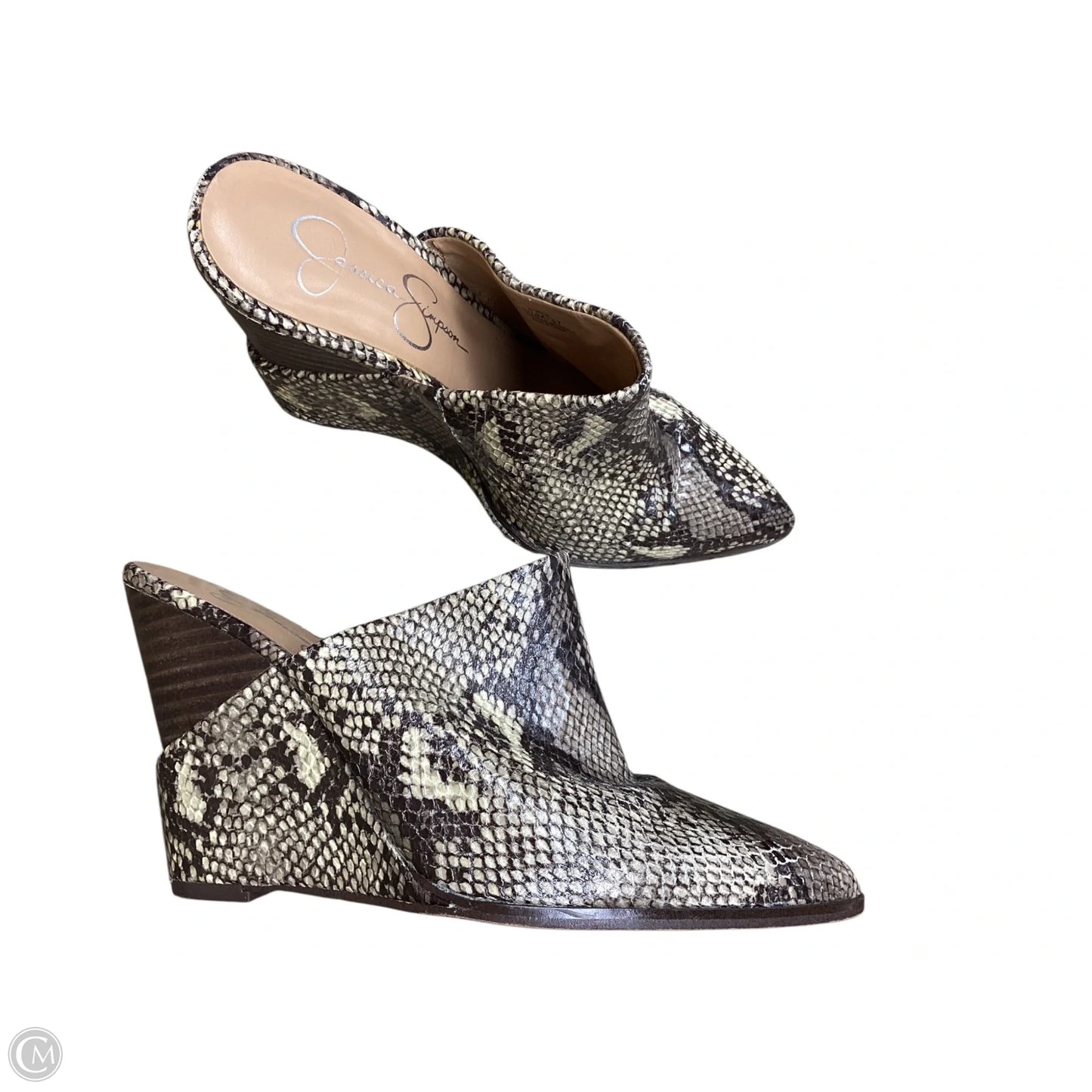 Shoes Heels Block By Jessica Simpson In Animal Print, Size: 6.5