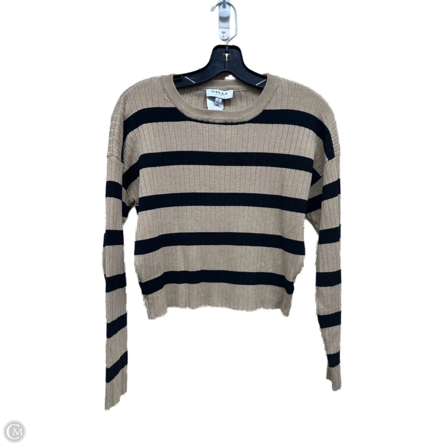 Top Long Sleeve By Gilli In Striped Pattern, Size: S