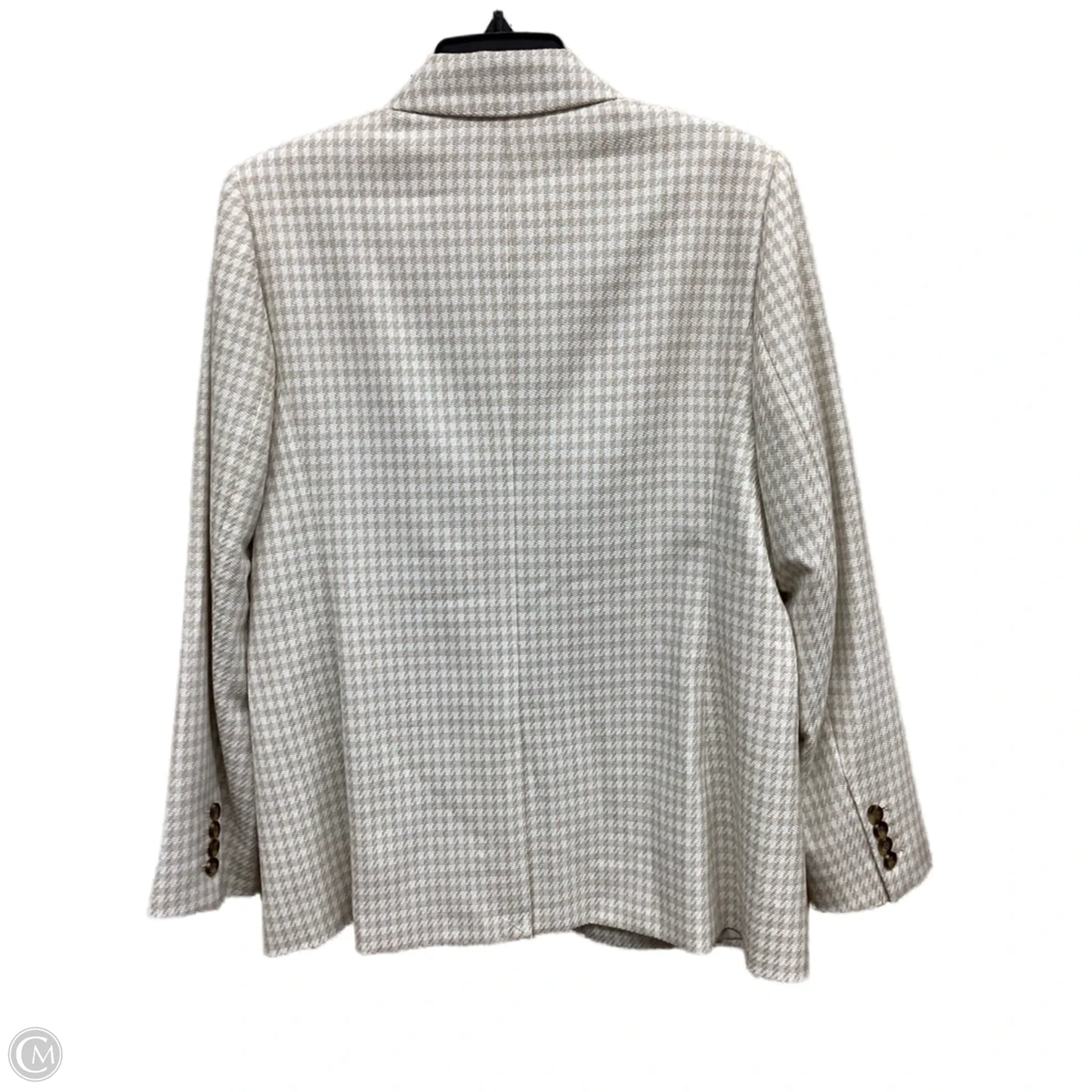 Blazer By Ann Taylor In Tan & White, Size: M