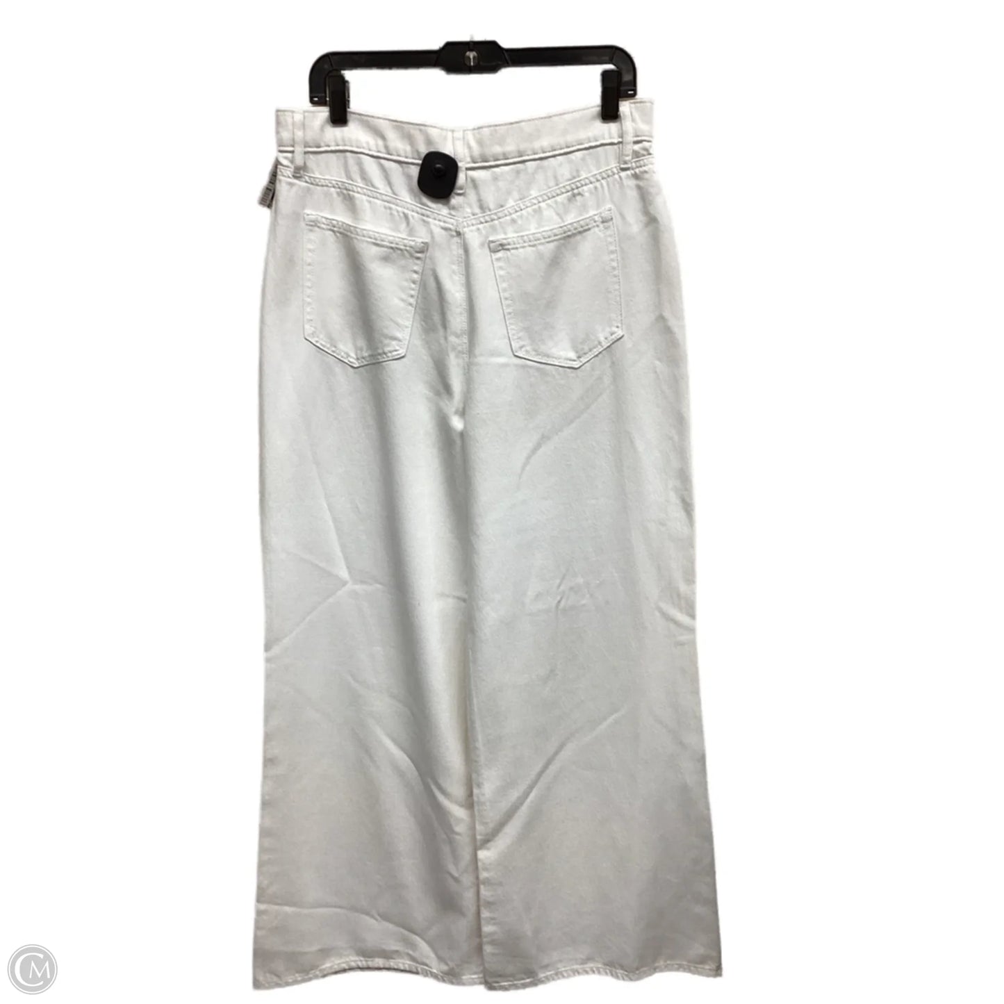 Jeans Wide Leg By Loft In White Denim, Size: 10