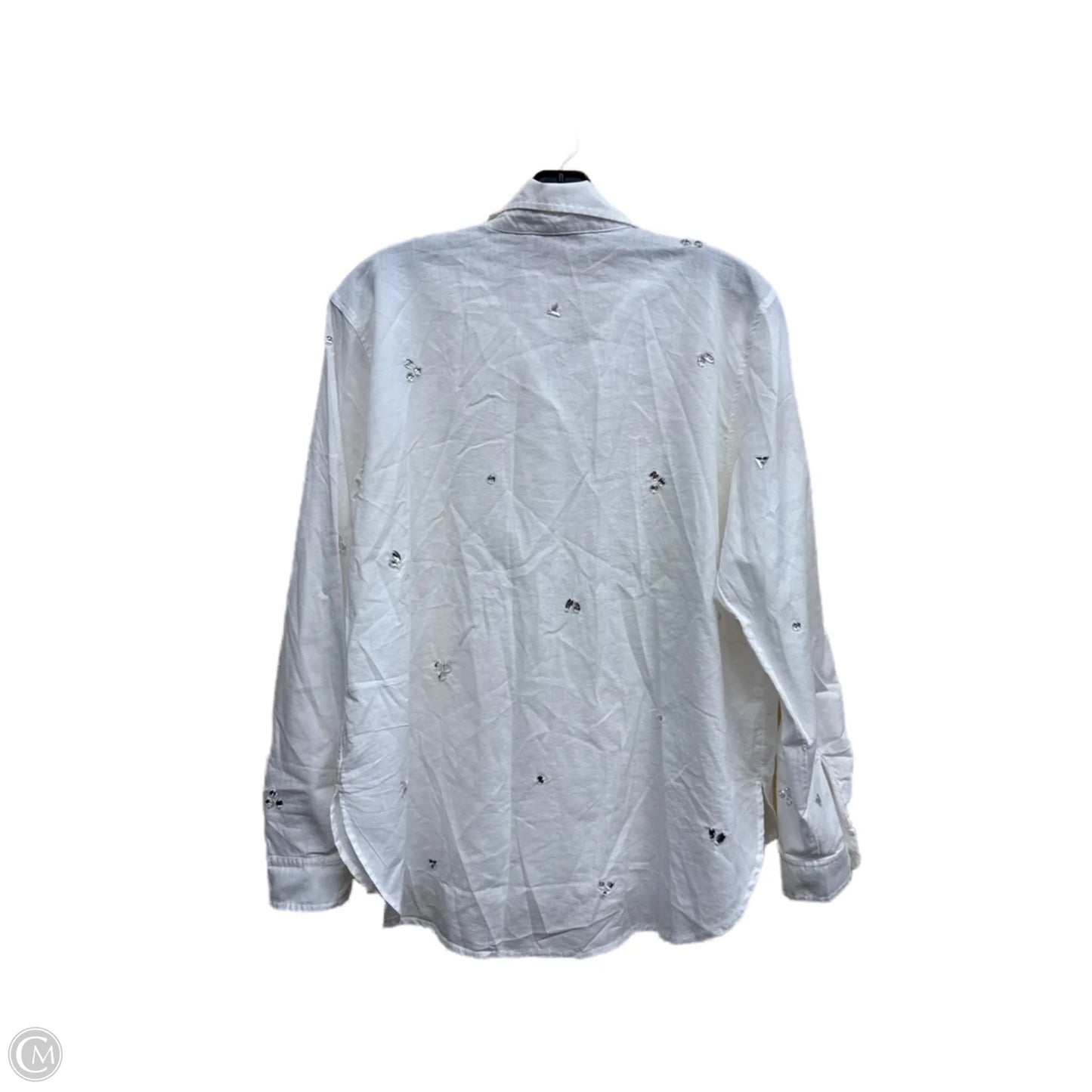 Top Long Sleeve By Loft In White, Size: M