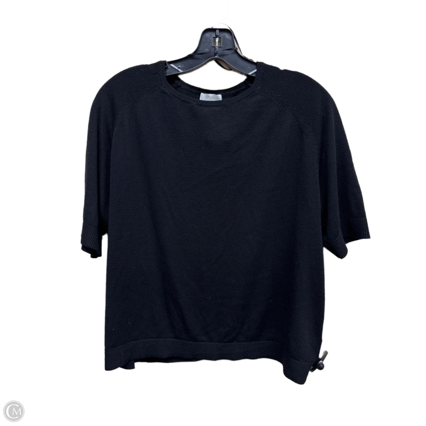 Top Short Sleeve By H&m In Black, Size: M